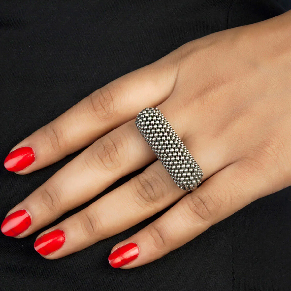 Granules In Joint Silver Finger Ring by MOHA - Image 5