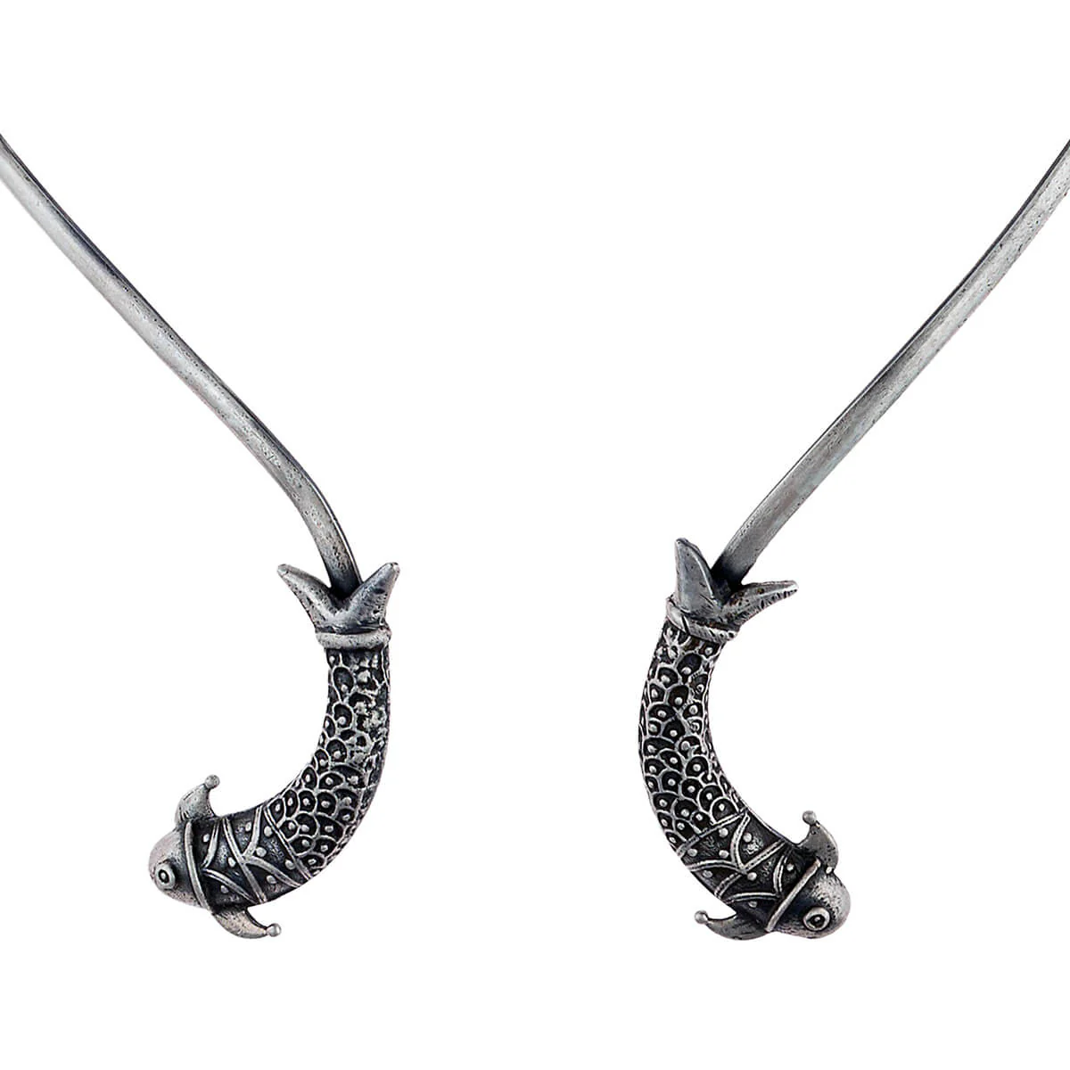 Harappa Mermaid Silver Necklace (Hasli) by MOHA - Image 4
