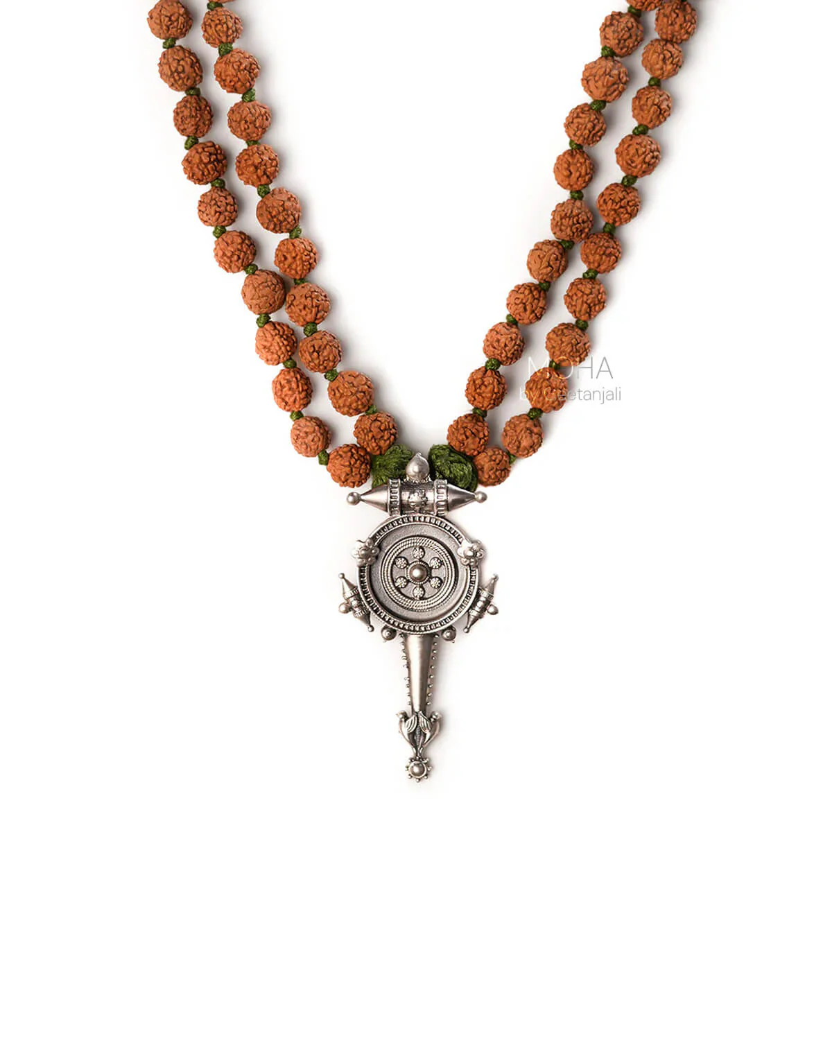 Hingora Pendant Necklace With Rudraksha by MOHA - Image 8