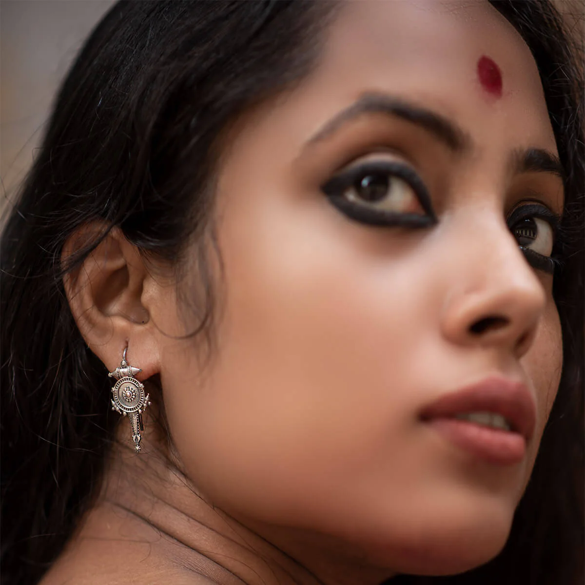 Hingora Silver Earring-Small by MOHA - Image 3