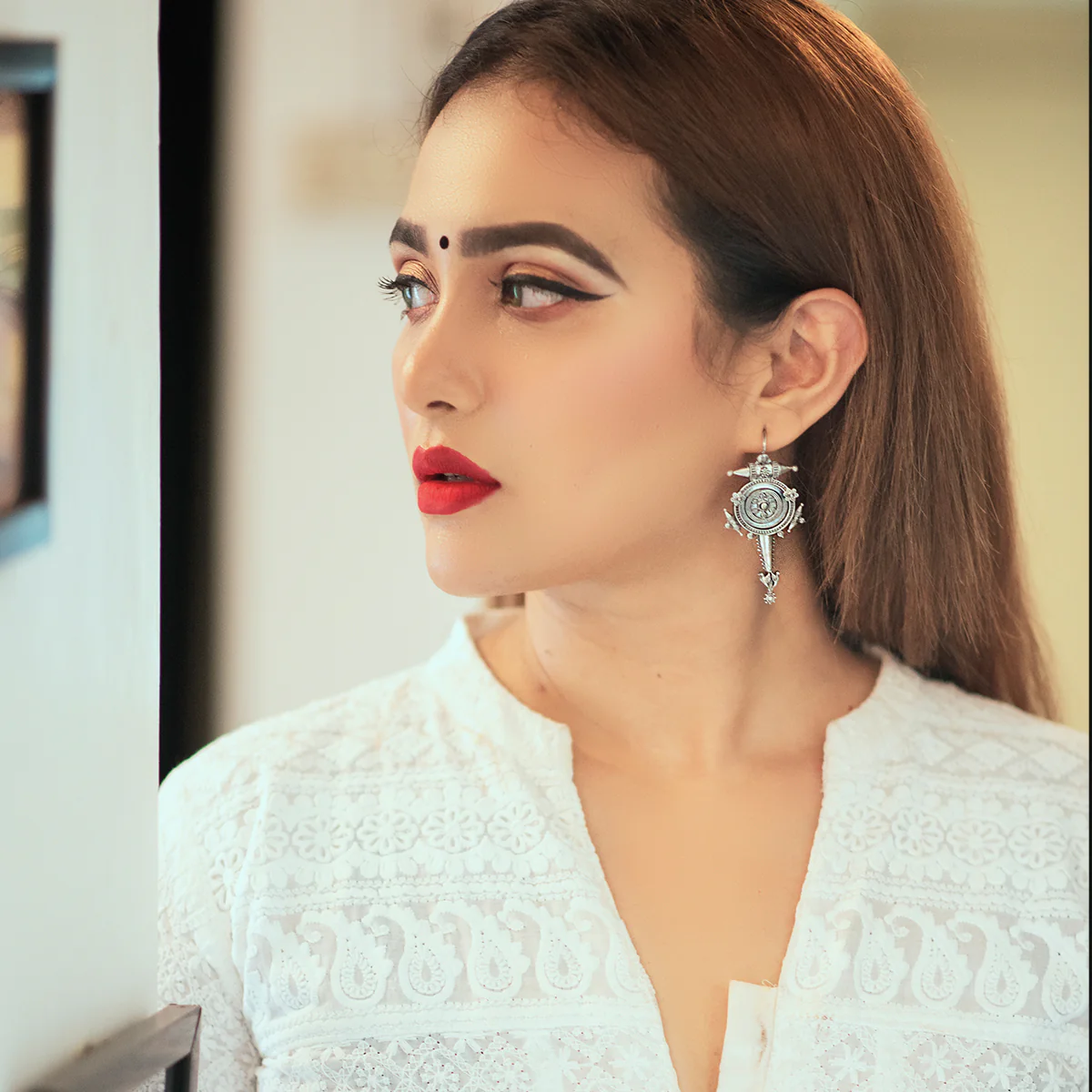 Hingora Silver Earrings - Big by Moha - Image 5