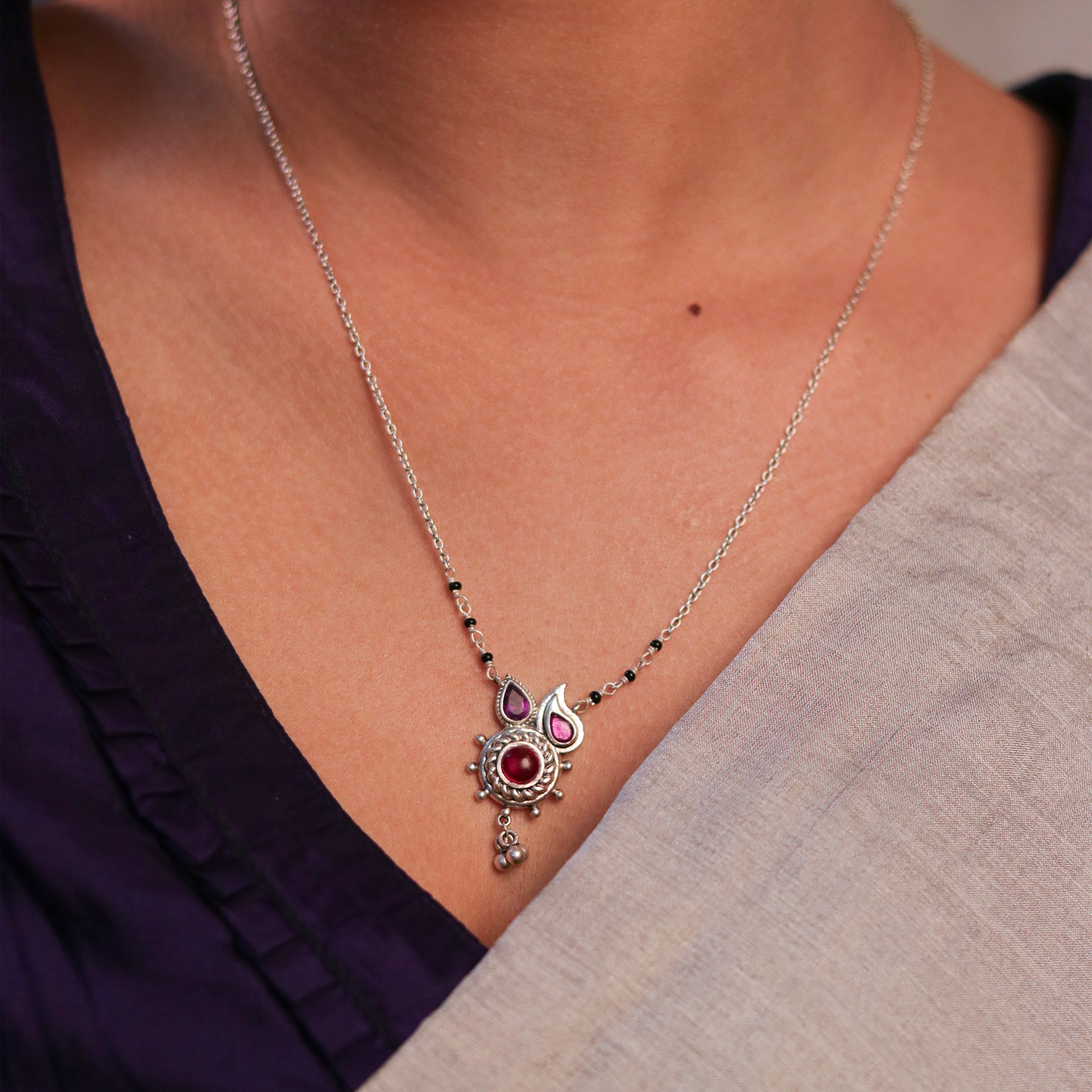 Hoor Silver Mangalsutra by MOHA - Image 3