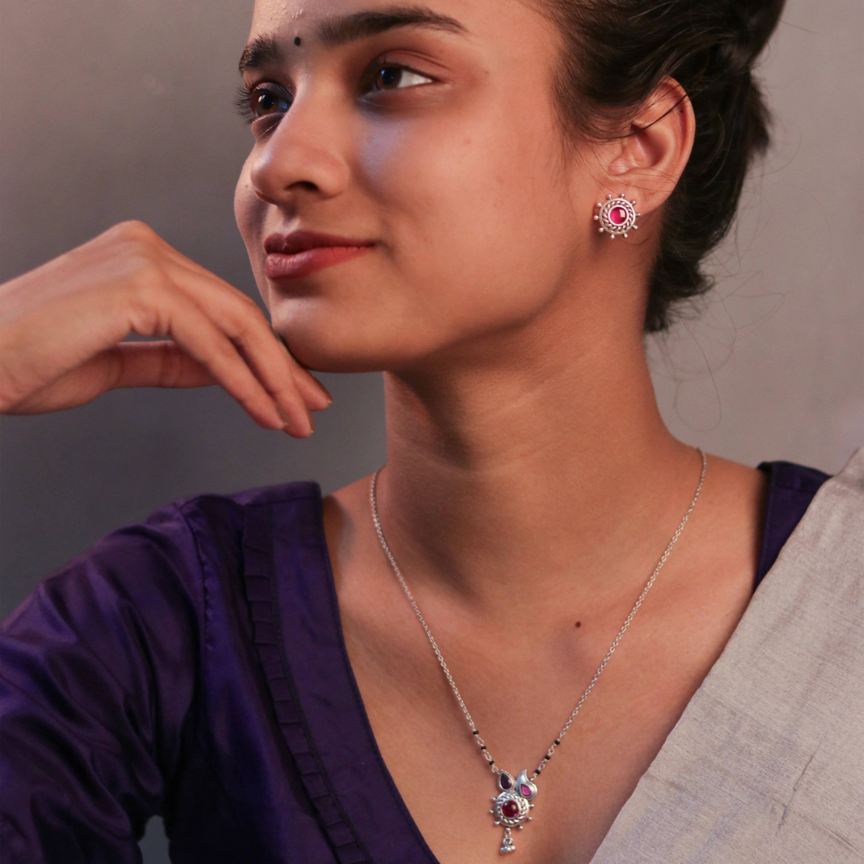 Hoor Silver Mangalsutra by MOHA - Image 4