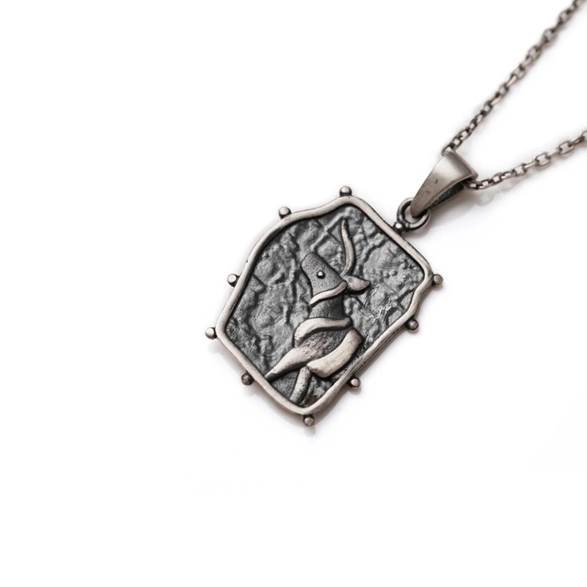 Indus Unicorn Silver Pendant with Chain by MOHA - Image 3