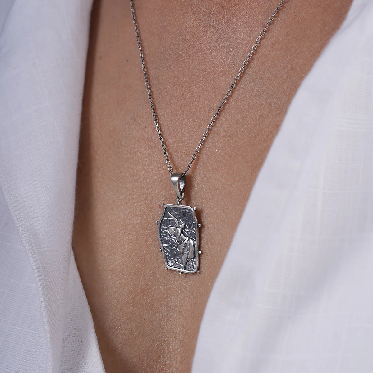 Indus Unicorn Silver Pendant with Chain by MOHA - Image 7