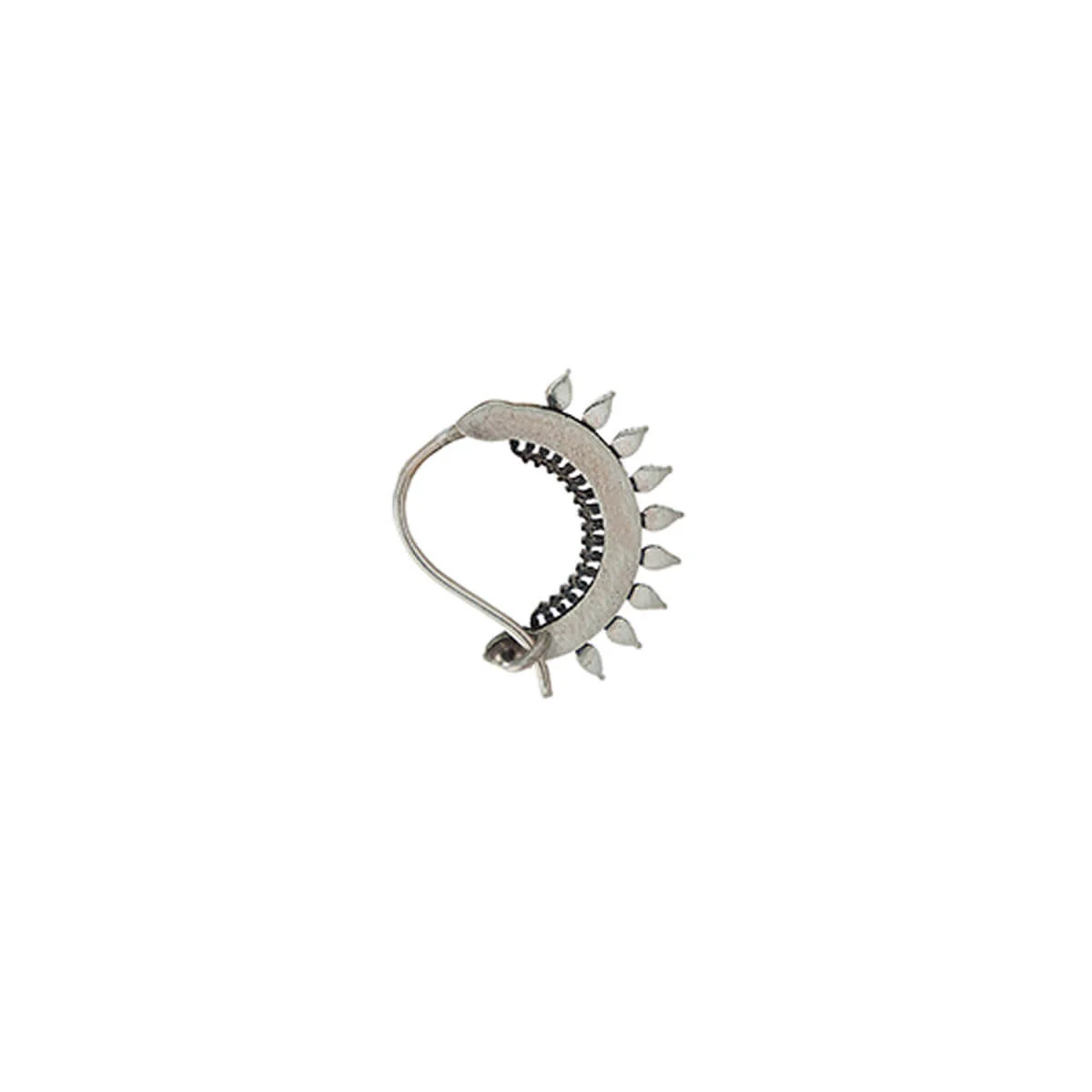 Isha Silver Nath Black (Pierced, Right) by MOHA - Image 3