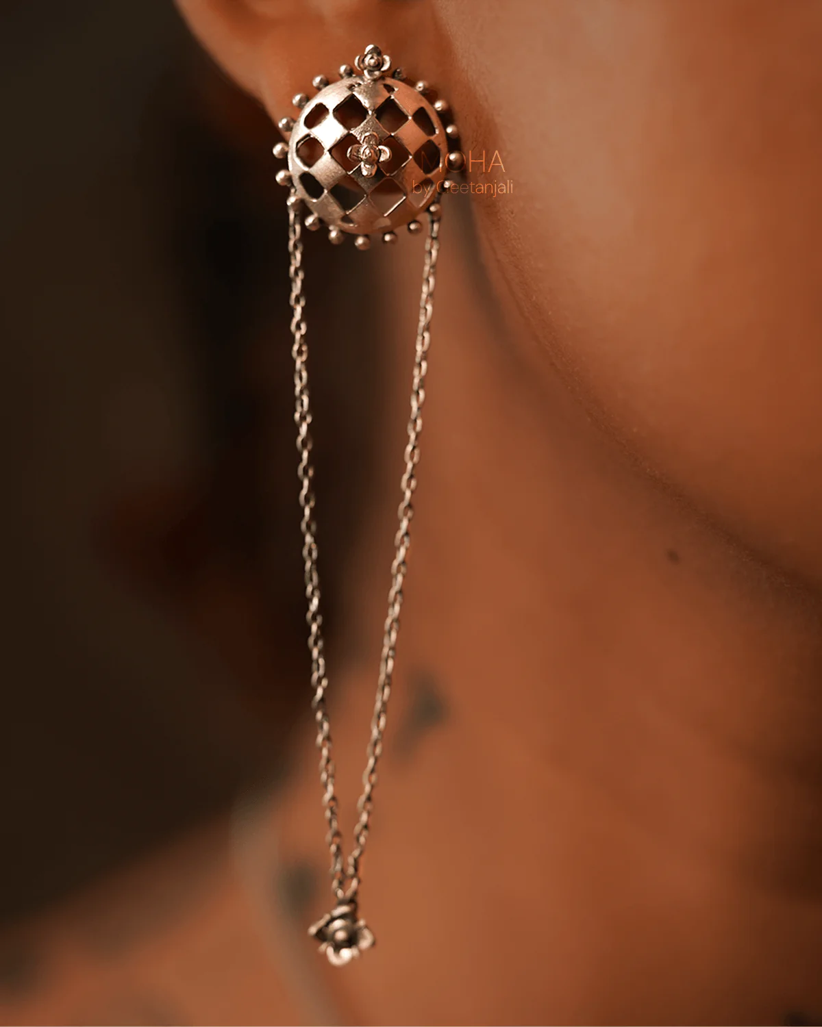 Jharokha Silver Earrings by MOHA - Image 2