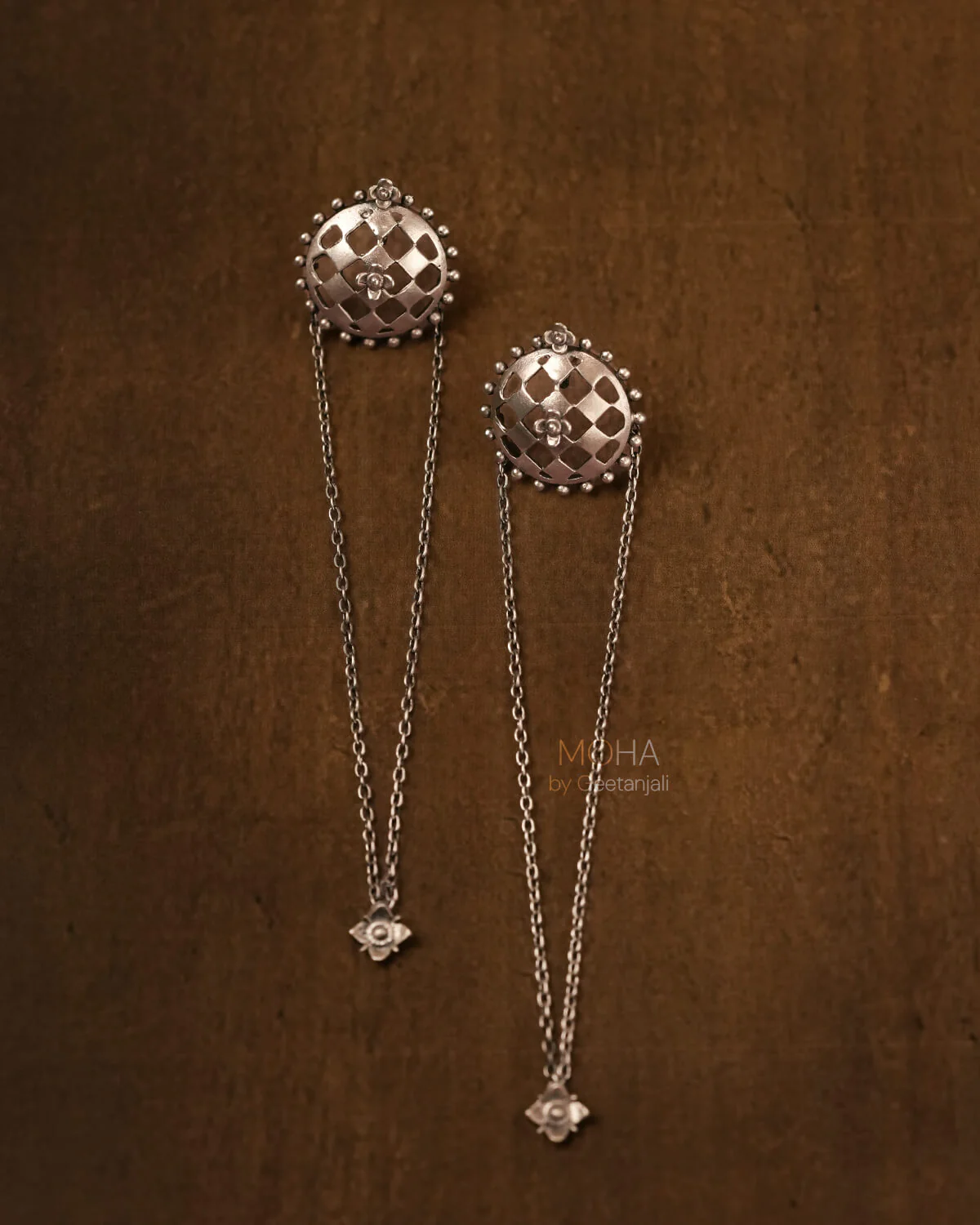 Jharokha Silver Earrings by MOHA - Image 7