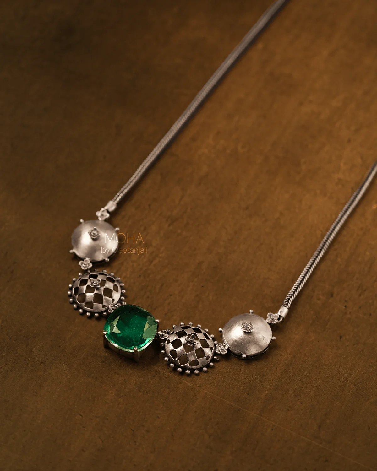 Jharokha Silver Necklace by MOHA - Image 5