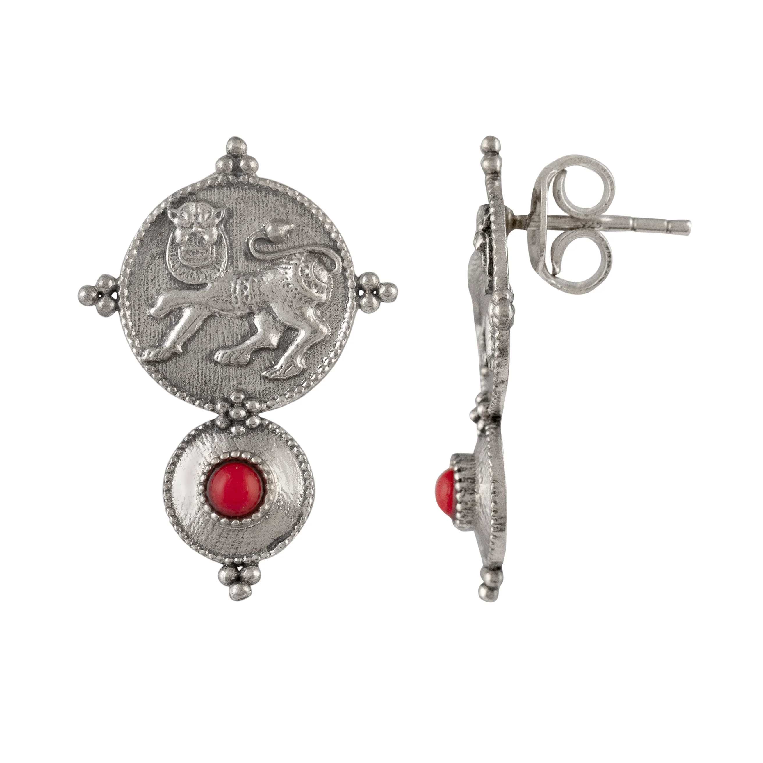 Kadamba Silver Stud Earrings by MOHA - Image 5