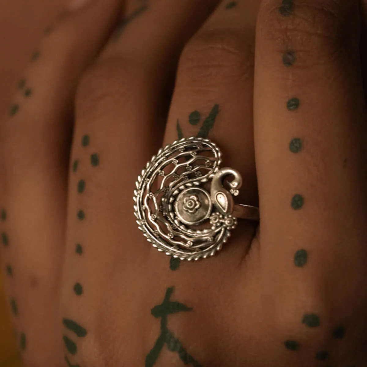 Kalapi Silver Finger Ring by MOHA - Image 2