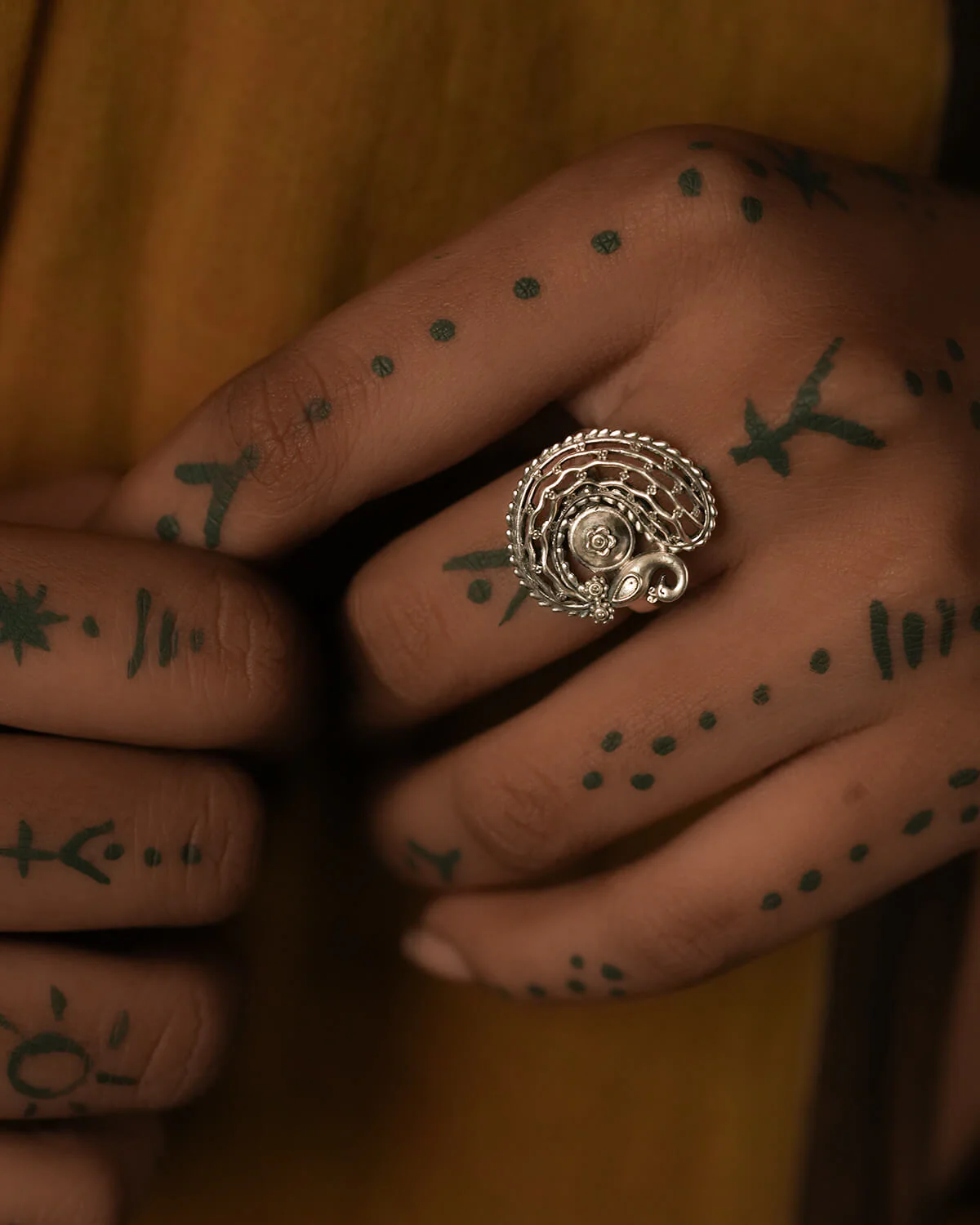 Kalapi Silver Finger Ring by MOHA - Image 3