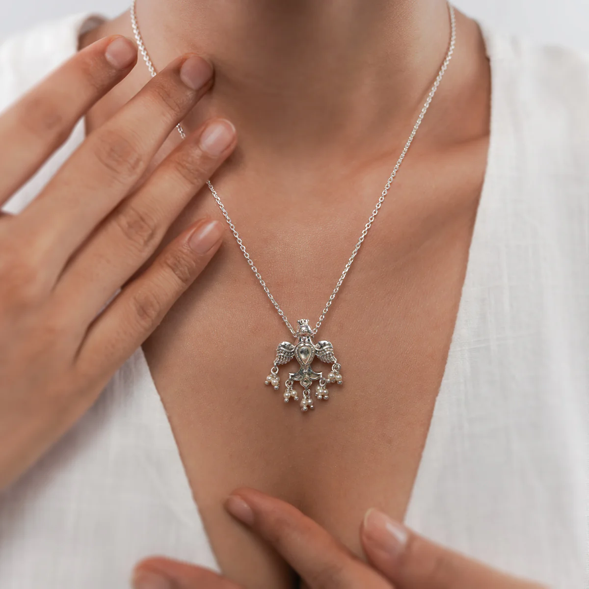 Kalindi Silver Chain Pendant by MOHA - Image 2