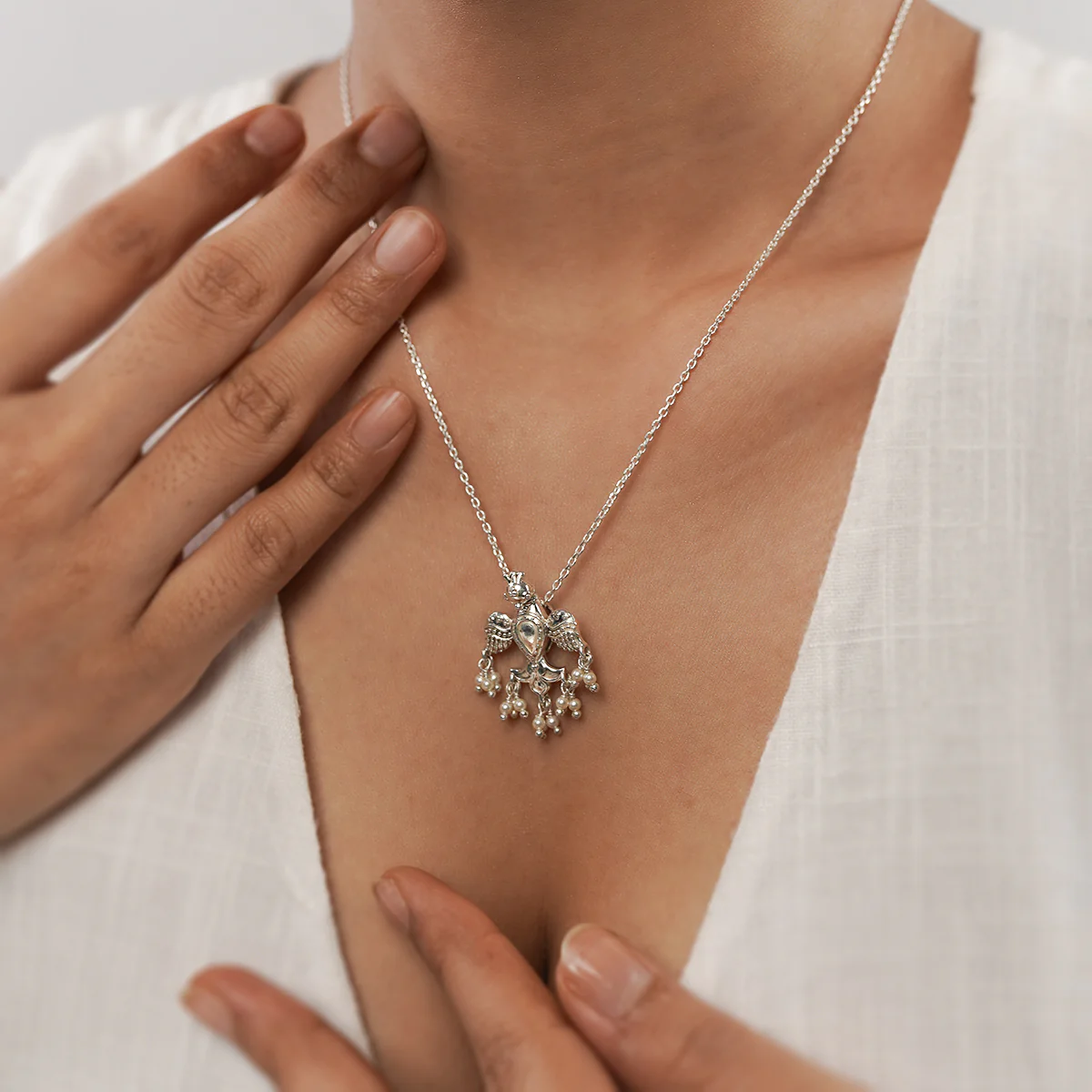 Kalindi Silver Chain Pendant by MOHA - Image 3