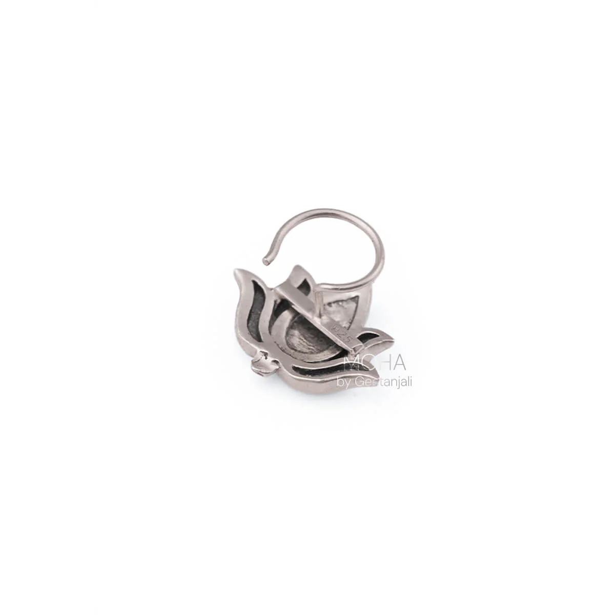 Kamal Silver Nosepin by MOHA - Image 7