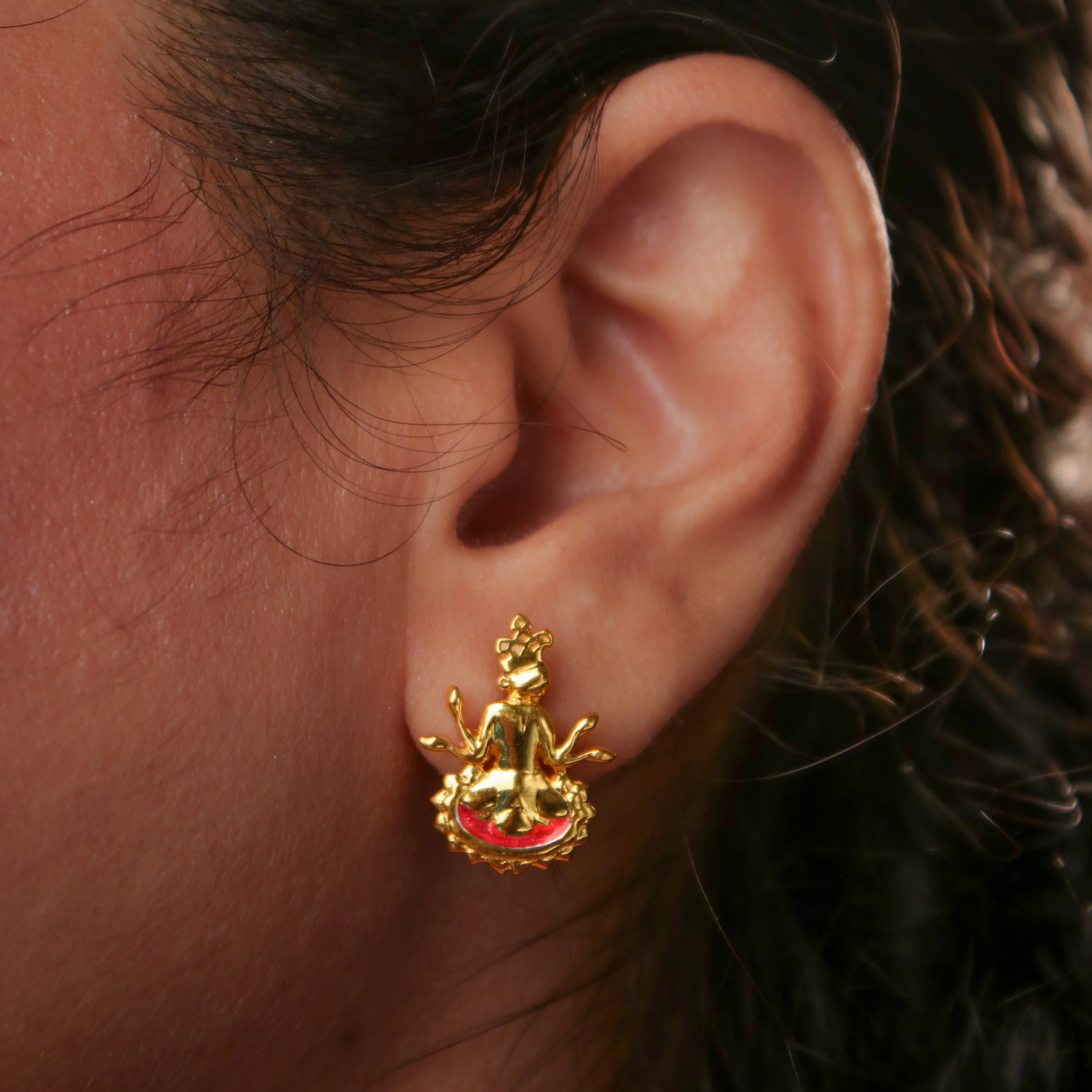 Kian Silver Stud Earrings Top By Moha - Image 2