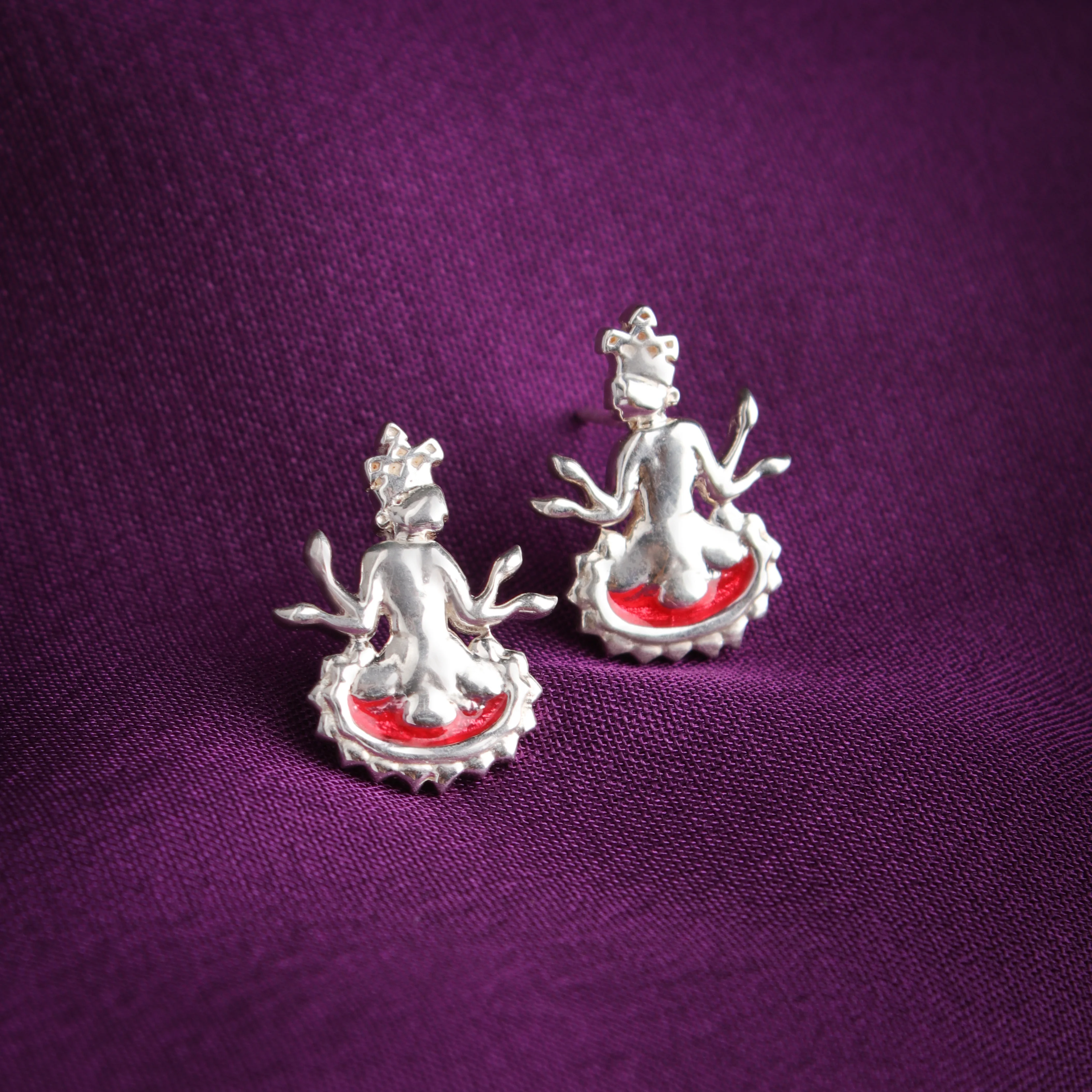 Kian Silver Stud Earrings Top By Moha - Image 3