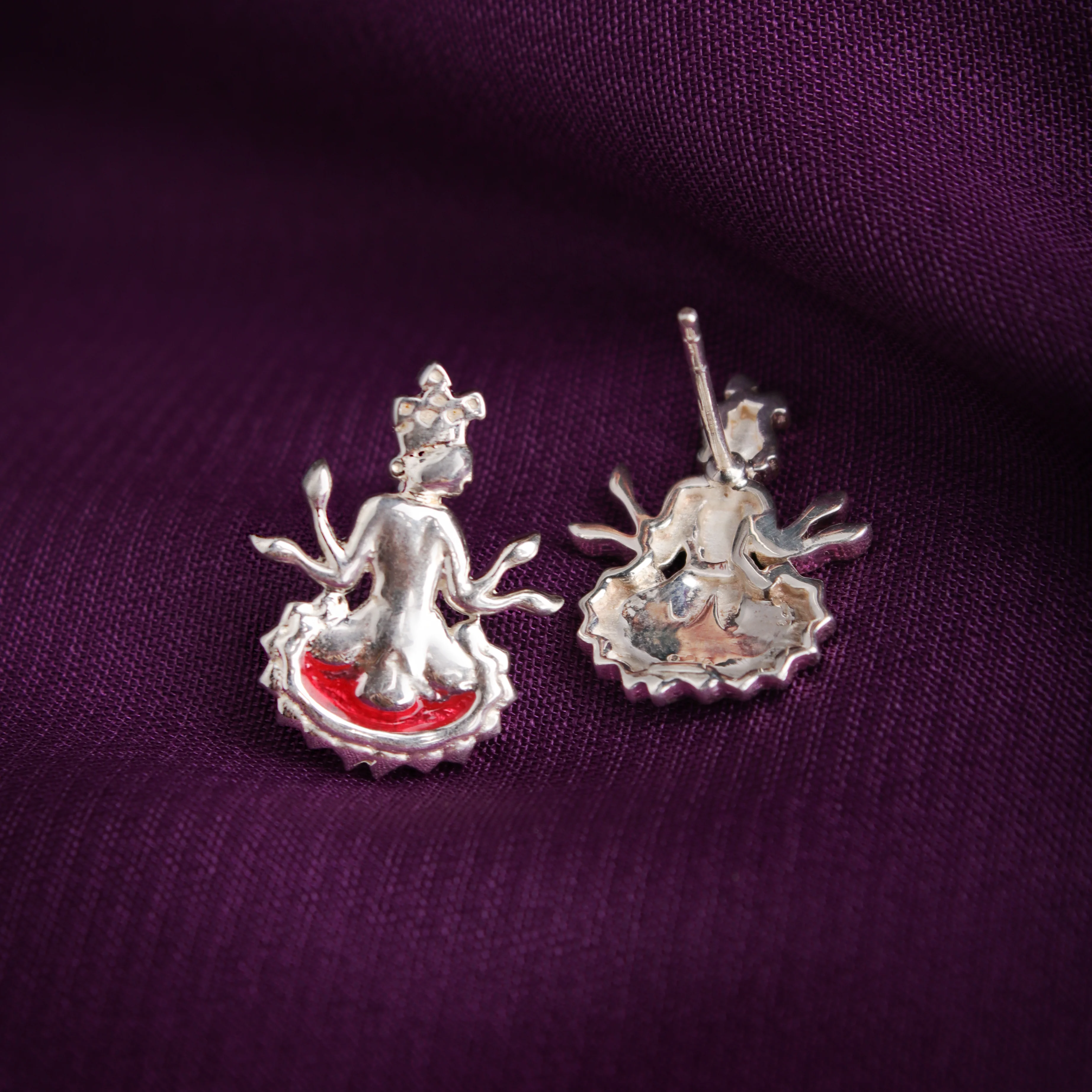 Kian Silver Stud Earrings Top By Moha - Image 4