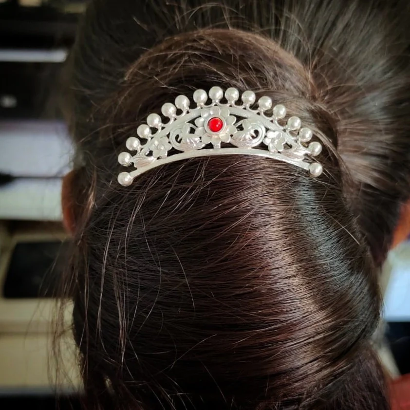 Kiran Silver Hairpin by MOHA - Image 4