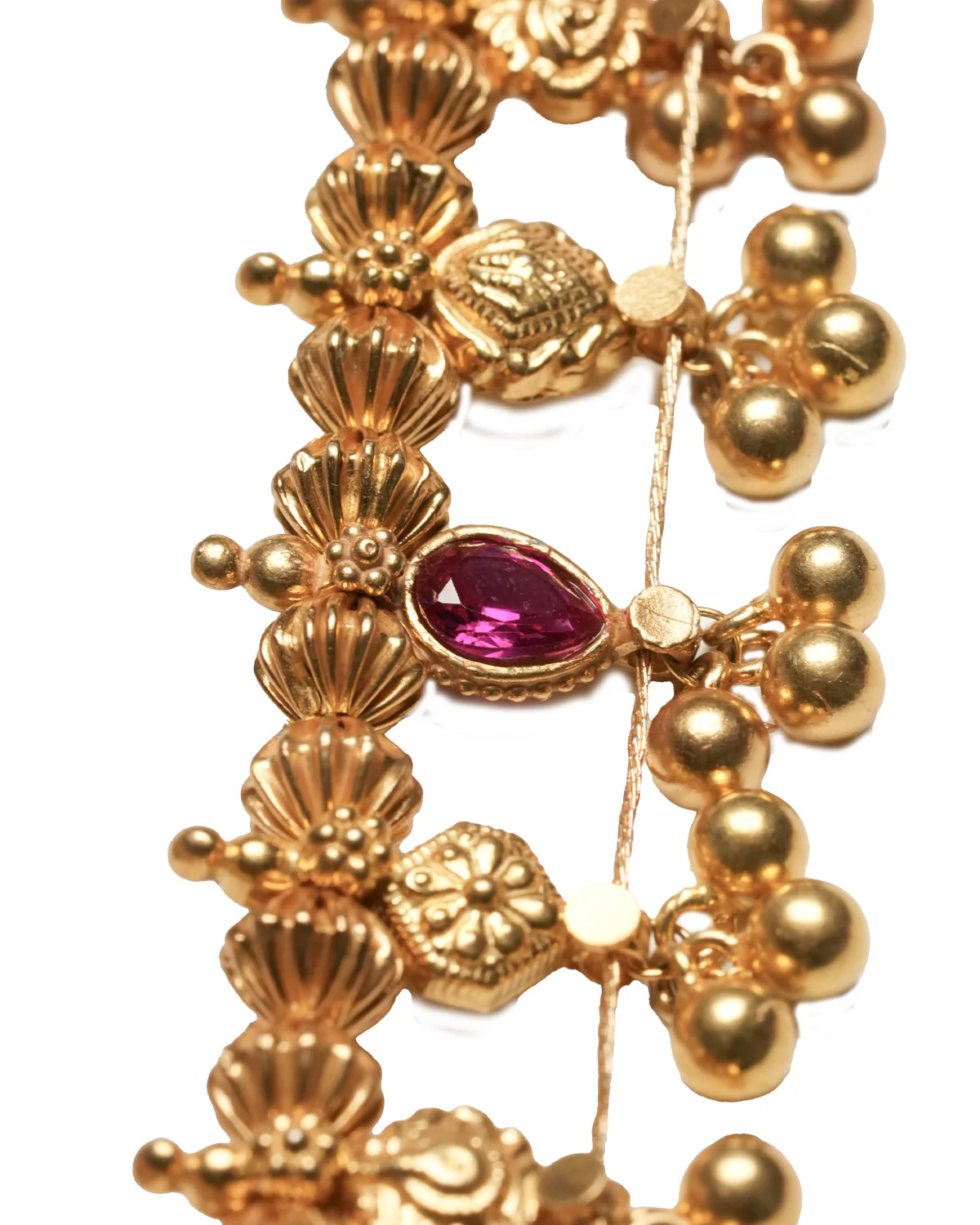 Kolhapur Saaj (26 Inch) Necklace Gold plated by Moha (Big) - Image 6