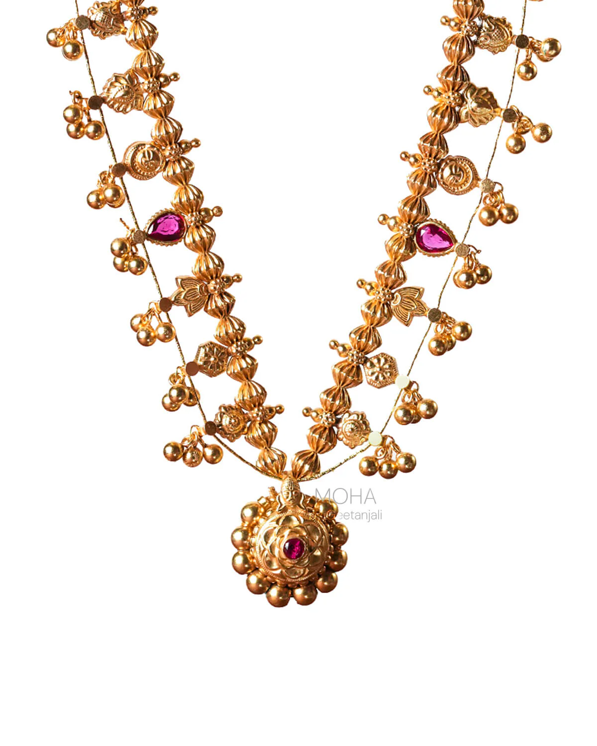 Kolhapur Saaj Necklace Gold plated by Moha - Image 2