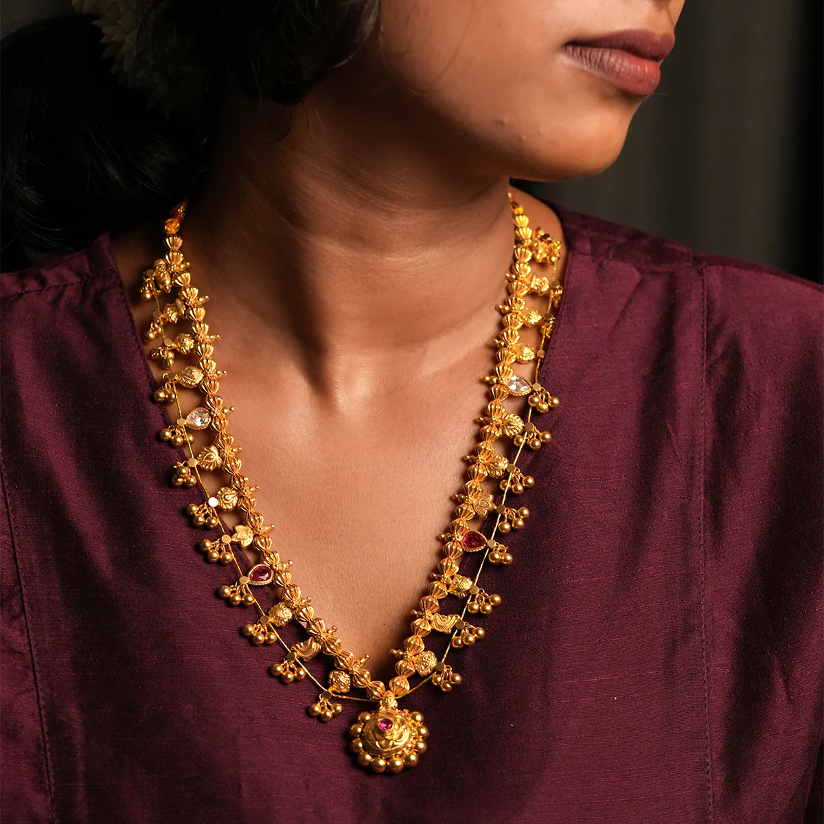 Kolhapur Saaj Necklace Gold plated by Moha - Image 5