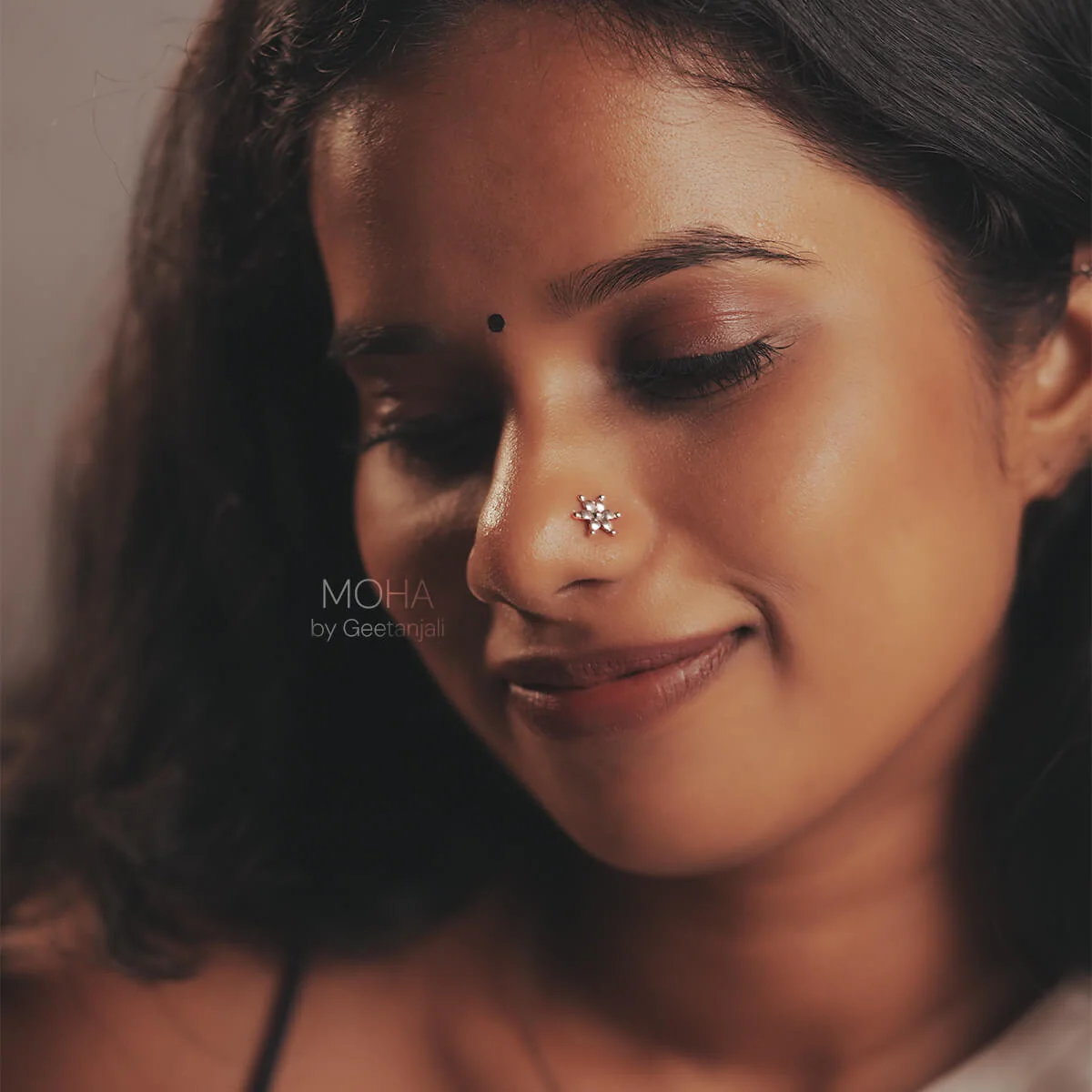 Kumud Silver Nosepin by MOHA - Image 7