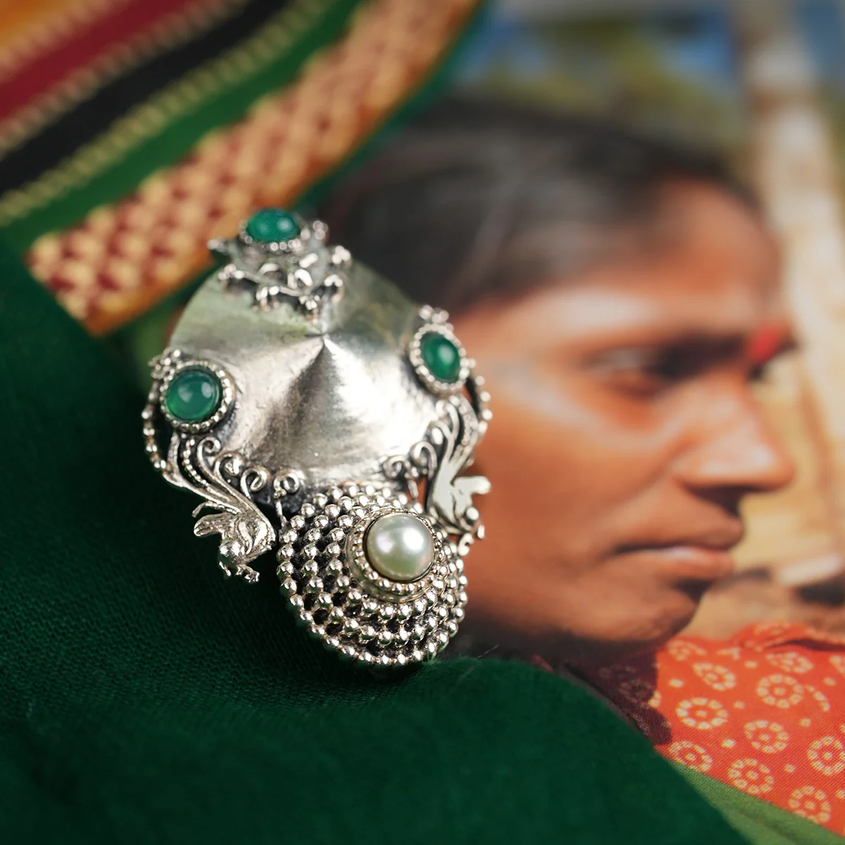 Kunti Silver Stud Earrings by MOHA - Image 5