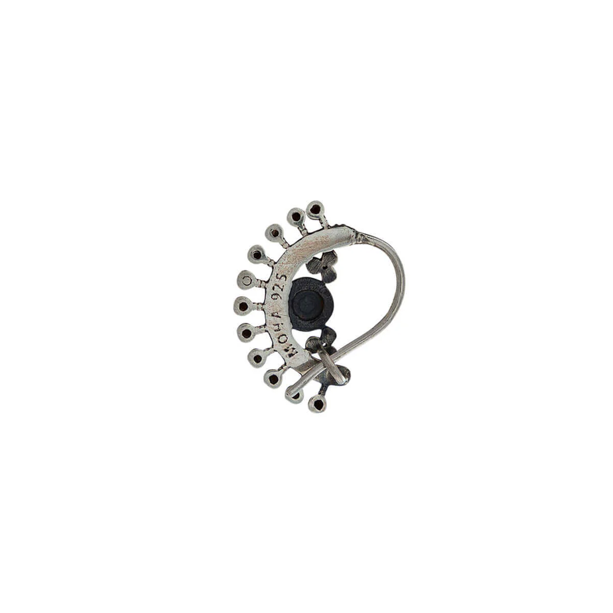 Lakshmi Silver Nath Black (Pierced, Left) by MOHA - Image 3