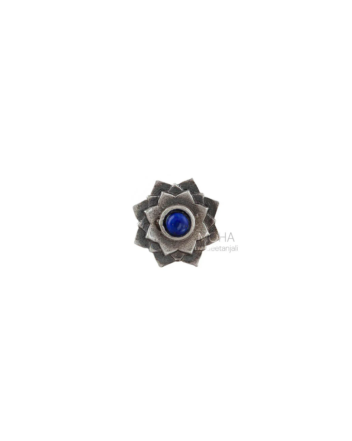 Lotus Silver Nose Pin by MOHA