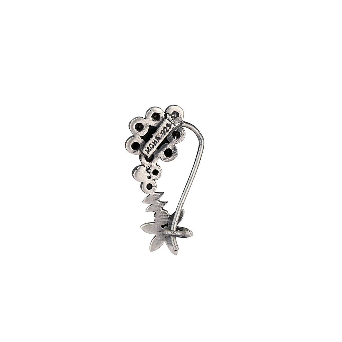 Maharashtrian Silver Nath Red (Pierced, Left) by MOHA - Image 4
