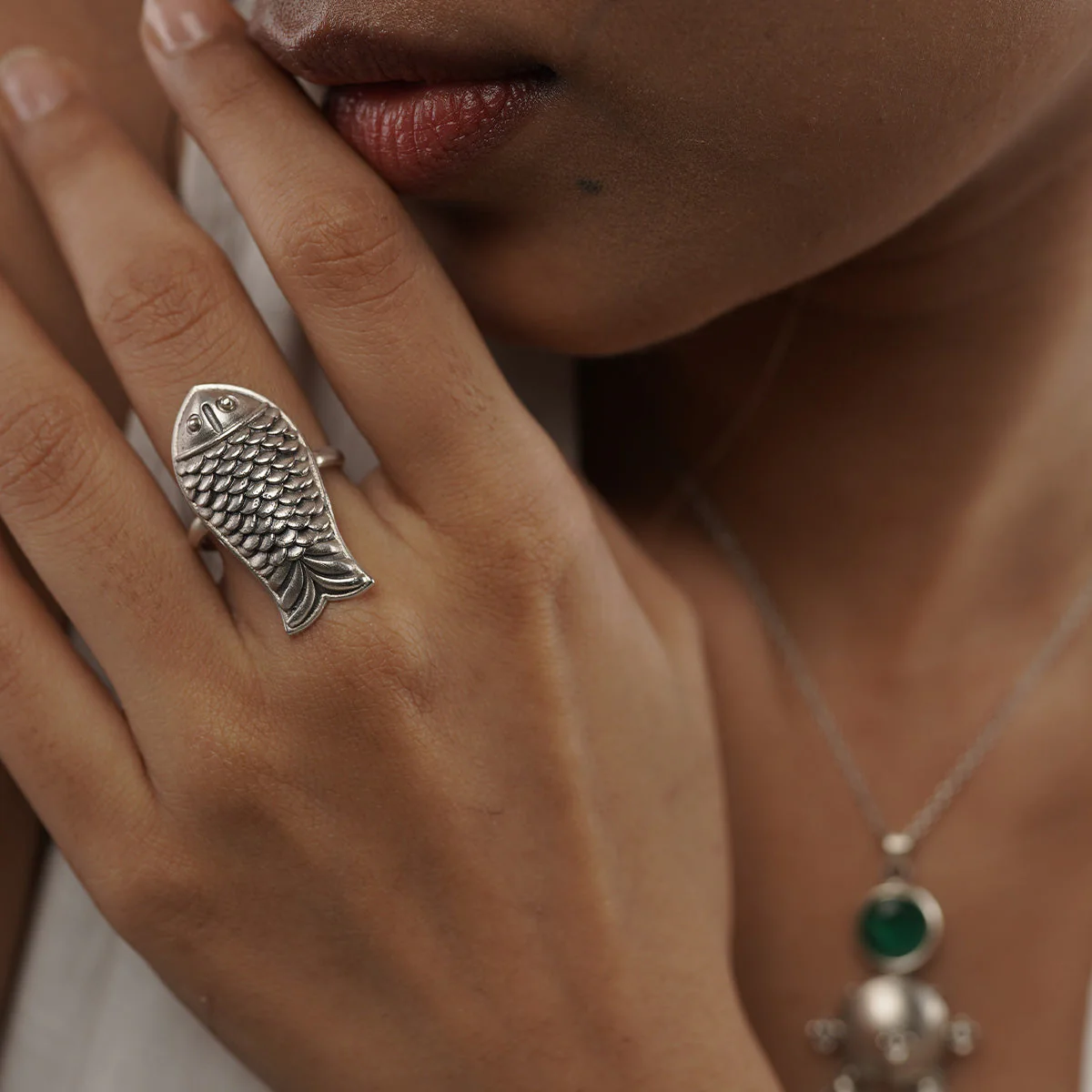 Mahaseer Silver Finger Ring by MOHA - Image 2