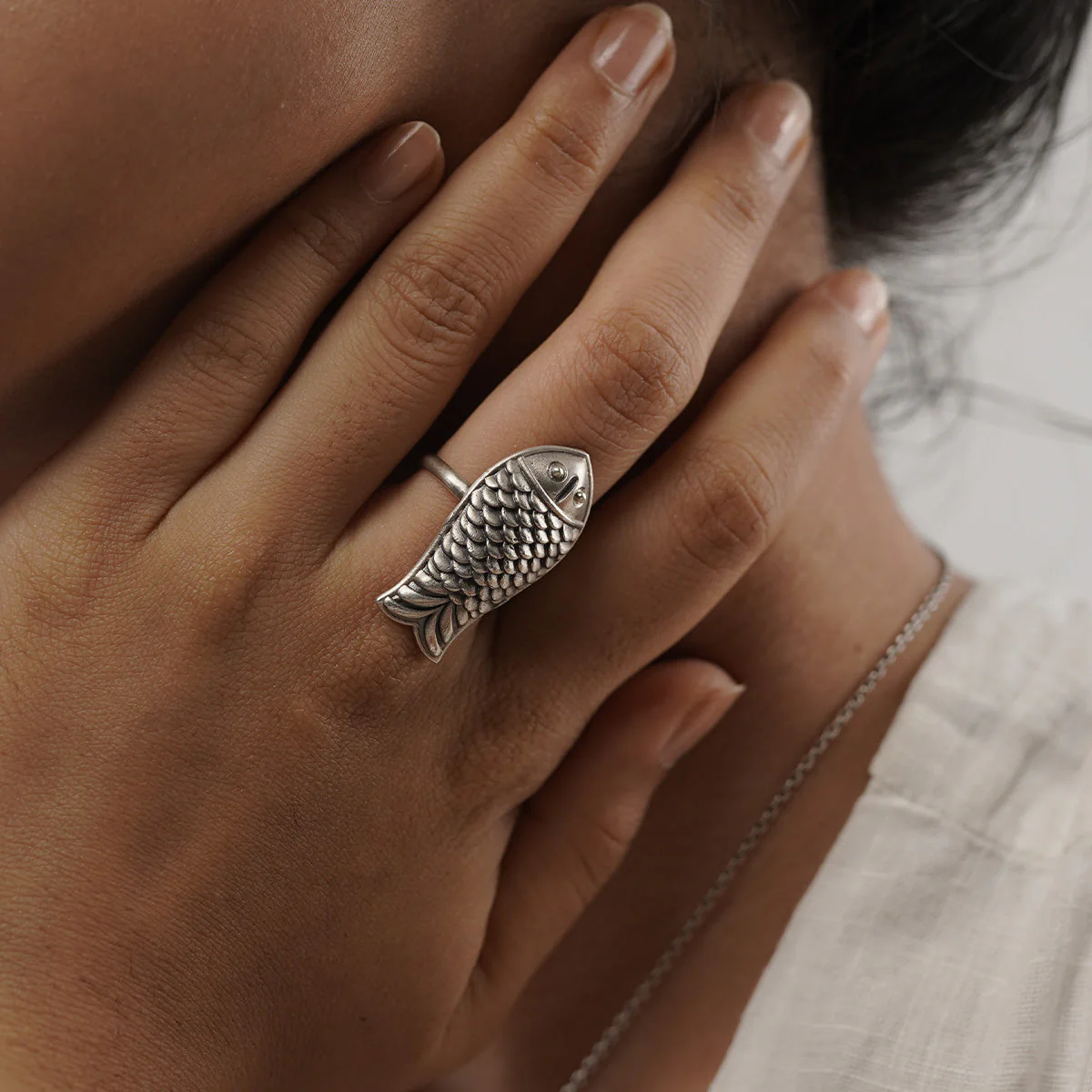 Mahaseer Silver Finger Ring by MOHA - Image 4