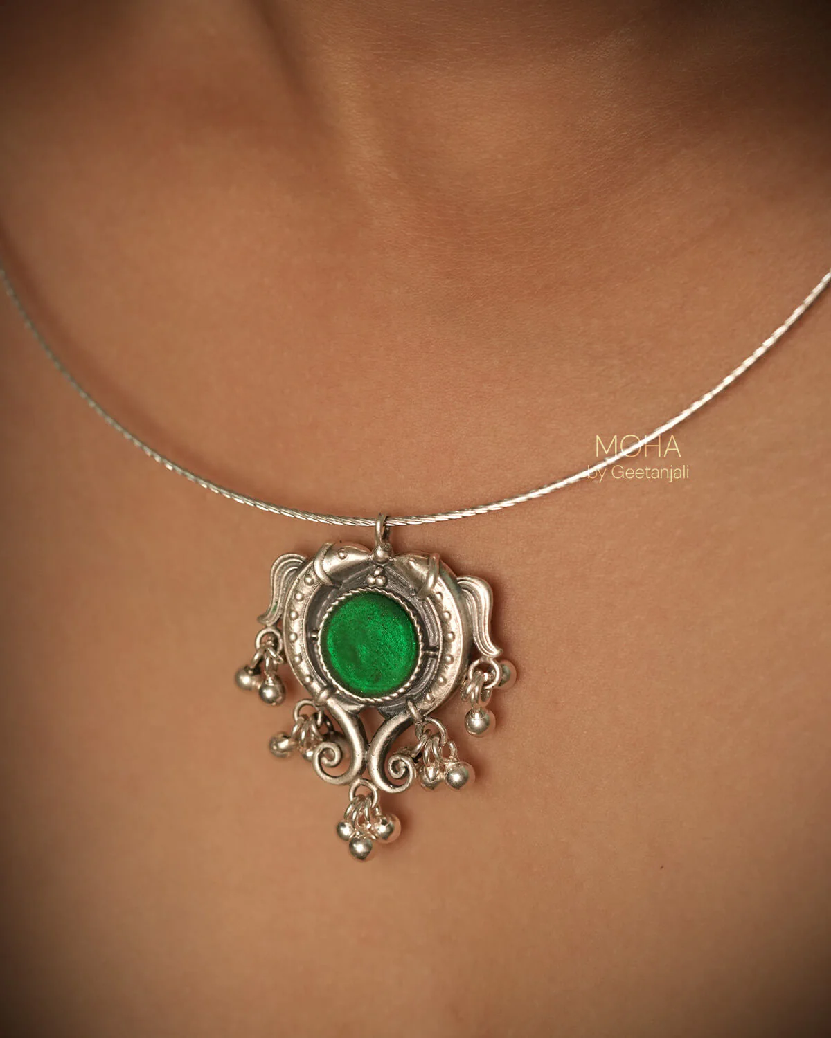 Matsya Silver Pendant with Chain by MOHA - Image 4