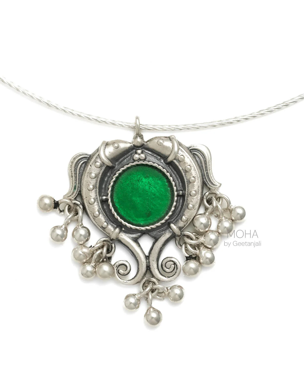 Matsya Silver Pendant with Chain by MOHA - Image 5