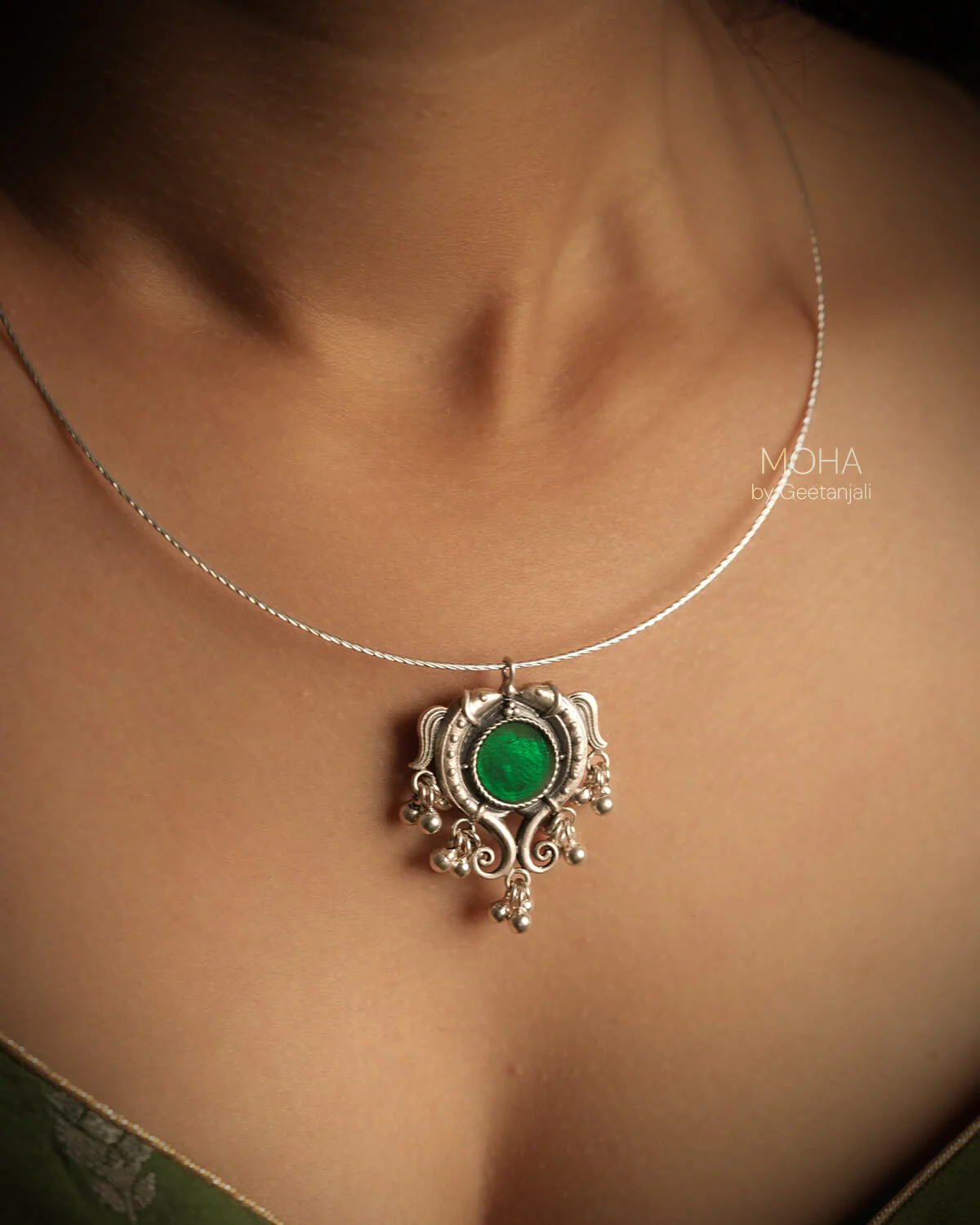 Matsya Silver Pendant with Chain by MOHA - Image 7
