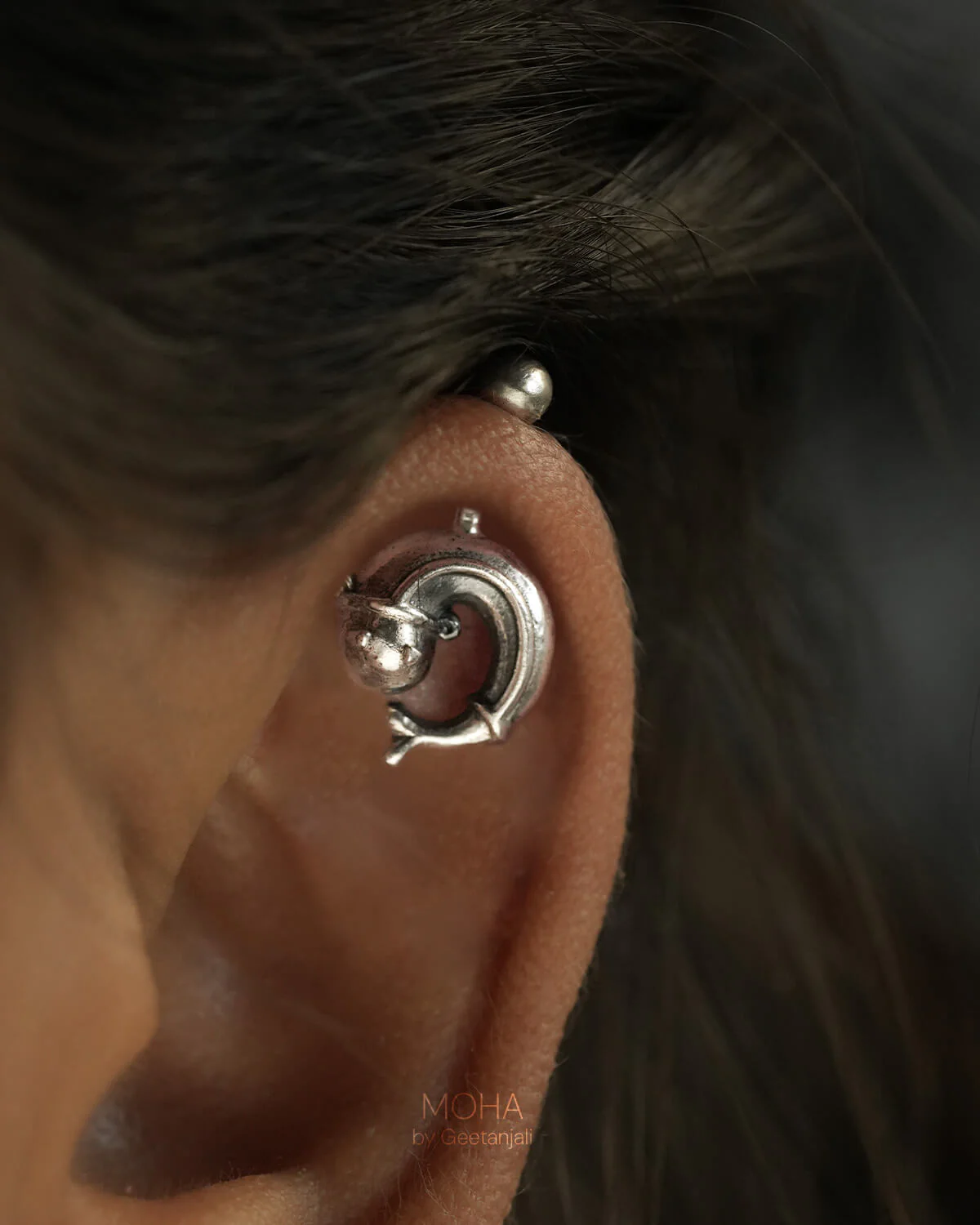 Matsyakarnika Silver Bugadi, Pierced (Small) by MOHA - Image 5