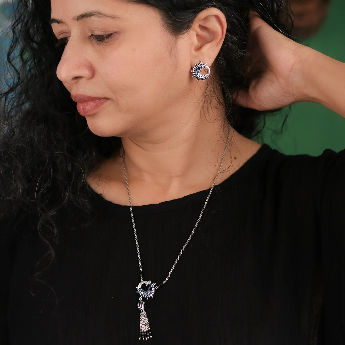 Mayurika Silver Mangalsutra by Moha - Image 6