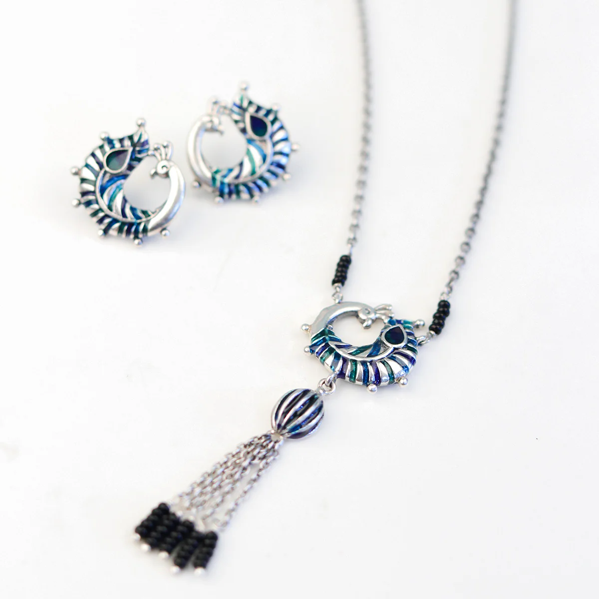 Mayurika Silver Mangalsutra by Moha - Image 7
