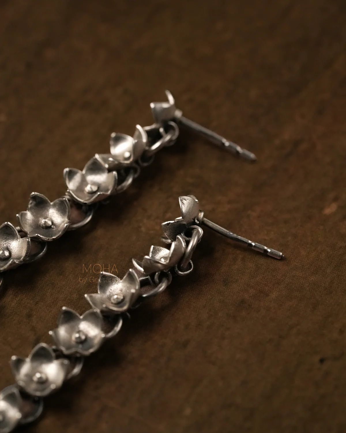 Mogra Silver Earrings by MOHA - Image 5