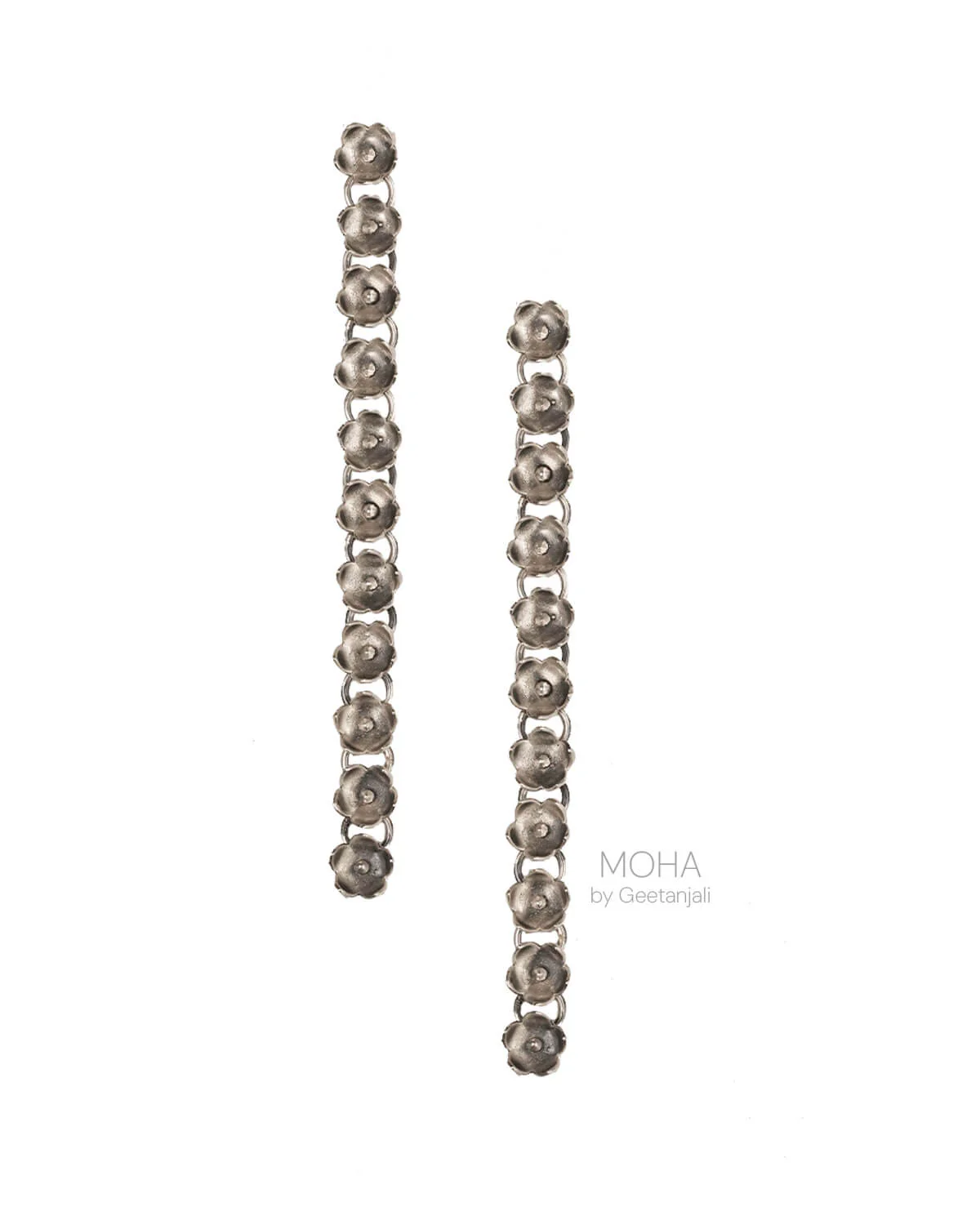 Mogra Silver Earrings by MOHA - Image 7