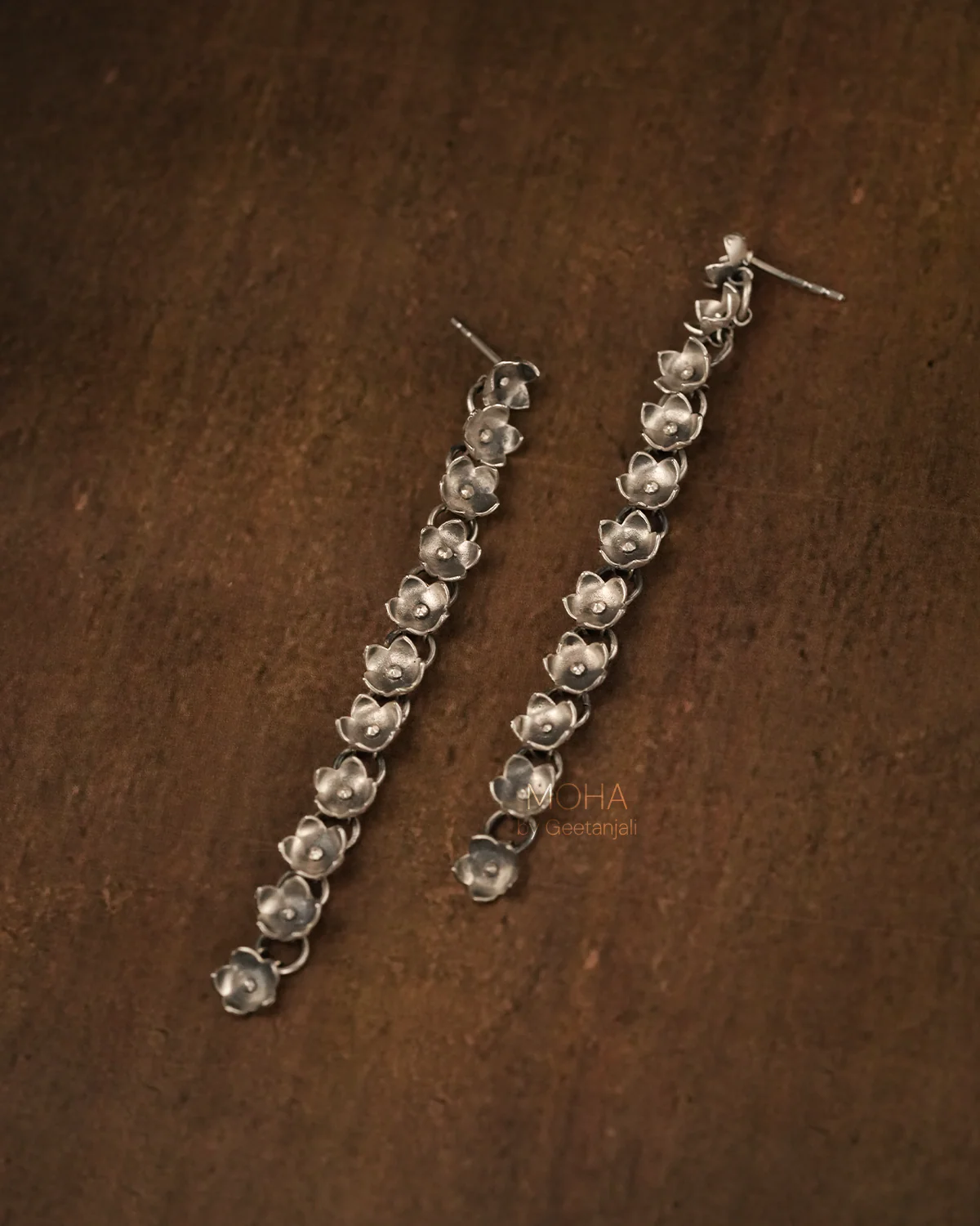 Mogra Silver Earrings by MOHA - Image 8