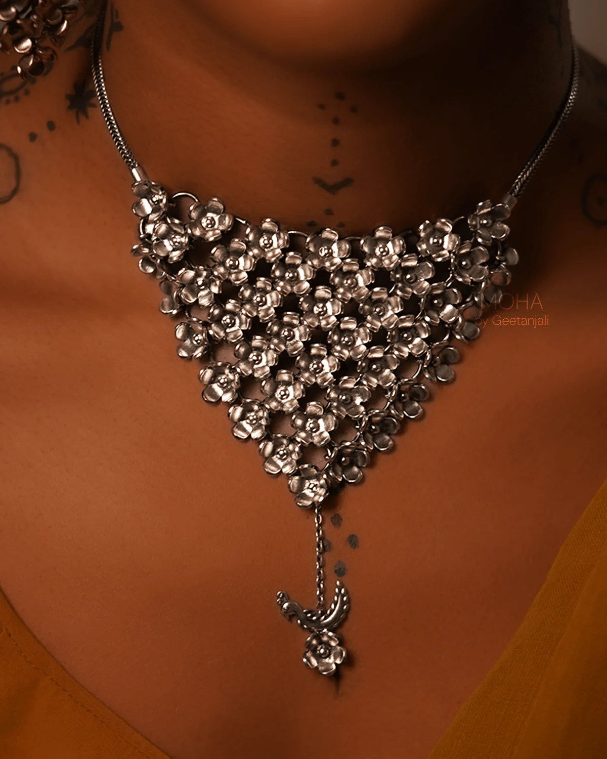 Mogra Silver Necklace by MOHA - Image 5