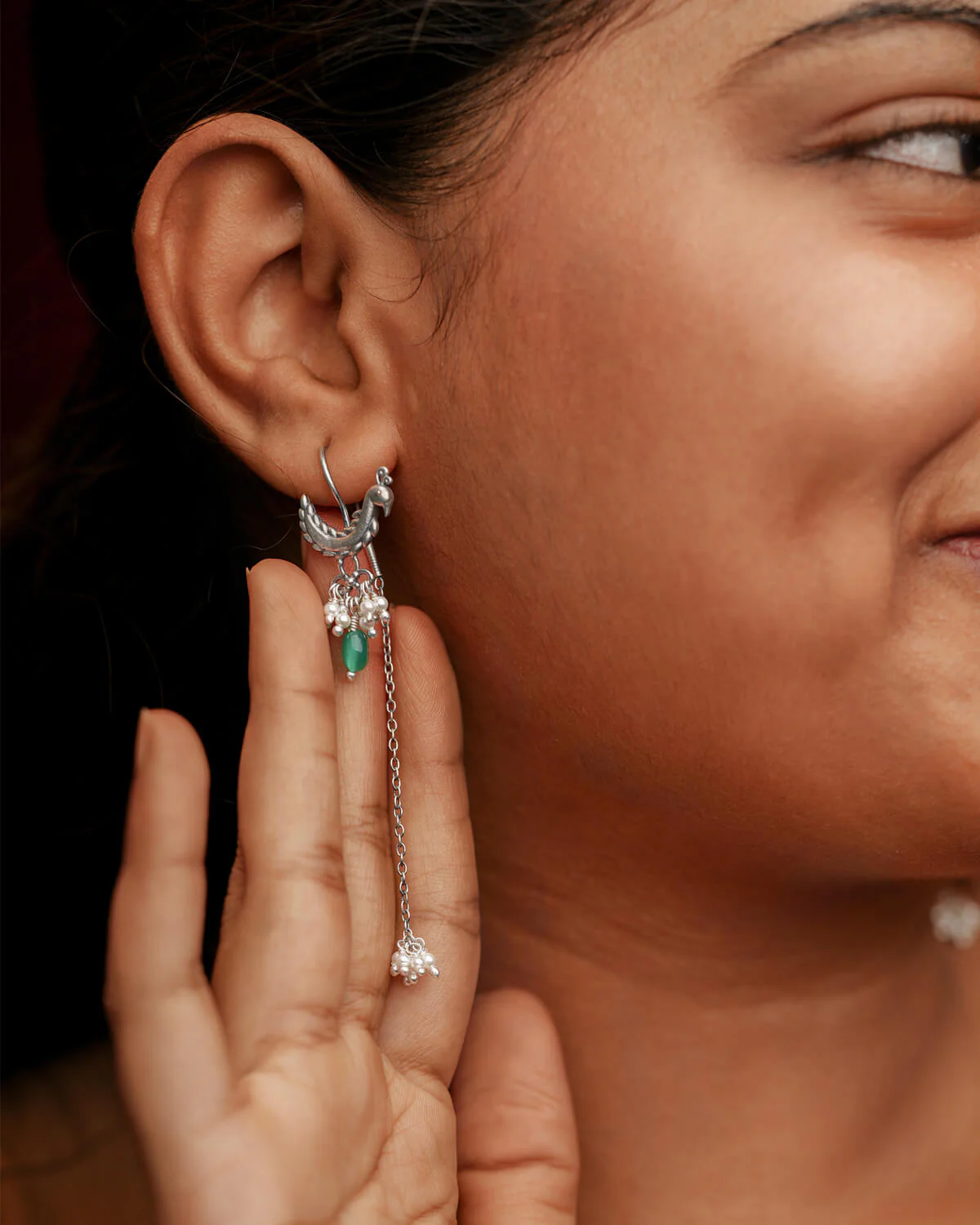 Mor Silver Sui Dhaga Earrings by MOHA - Image 5
