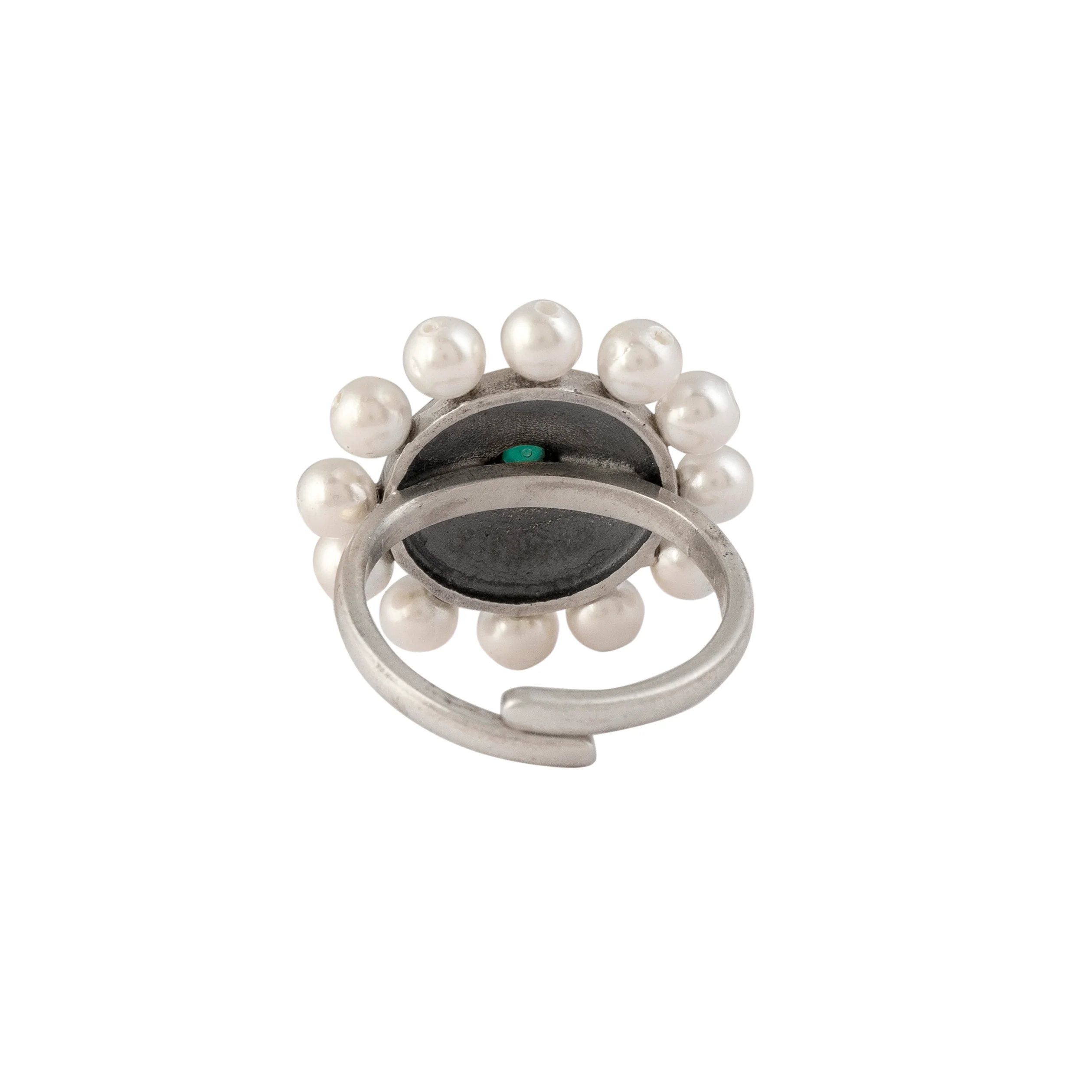 Moti Chakra Silver Finger Ring By Moha - Image 7