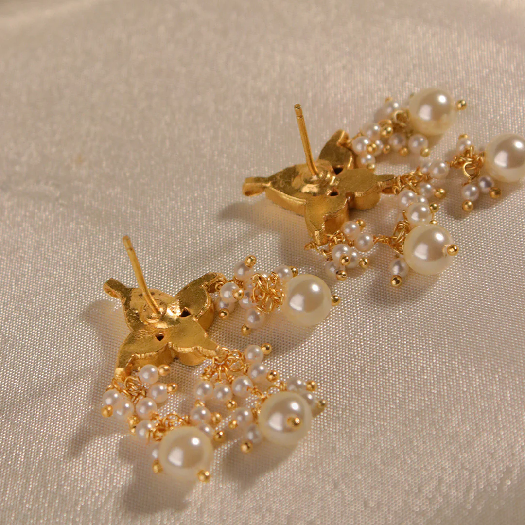 Moti Padma Silver Earrings By MOHA - Image 5