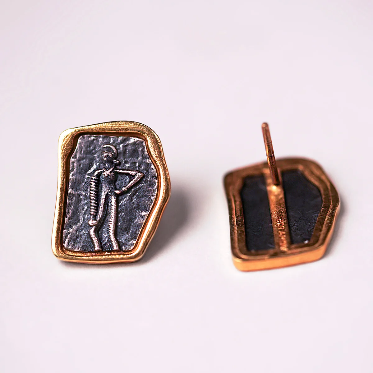 Naari Silver Stud Earrings by MOHA - Image 4