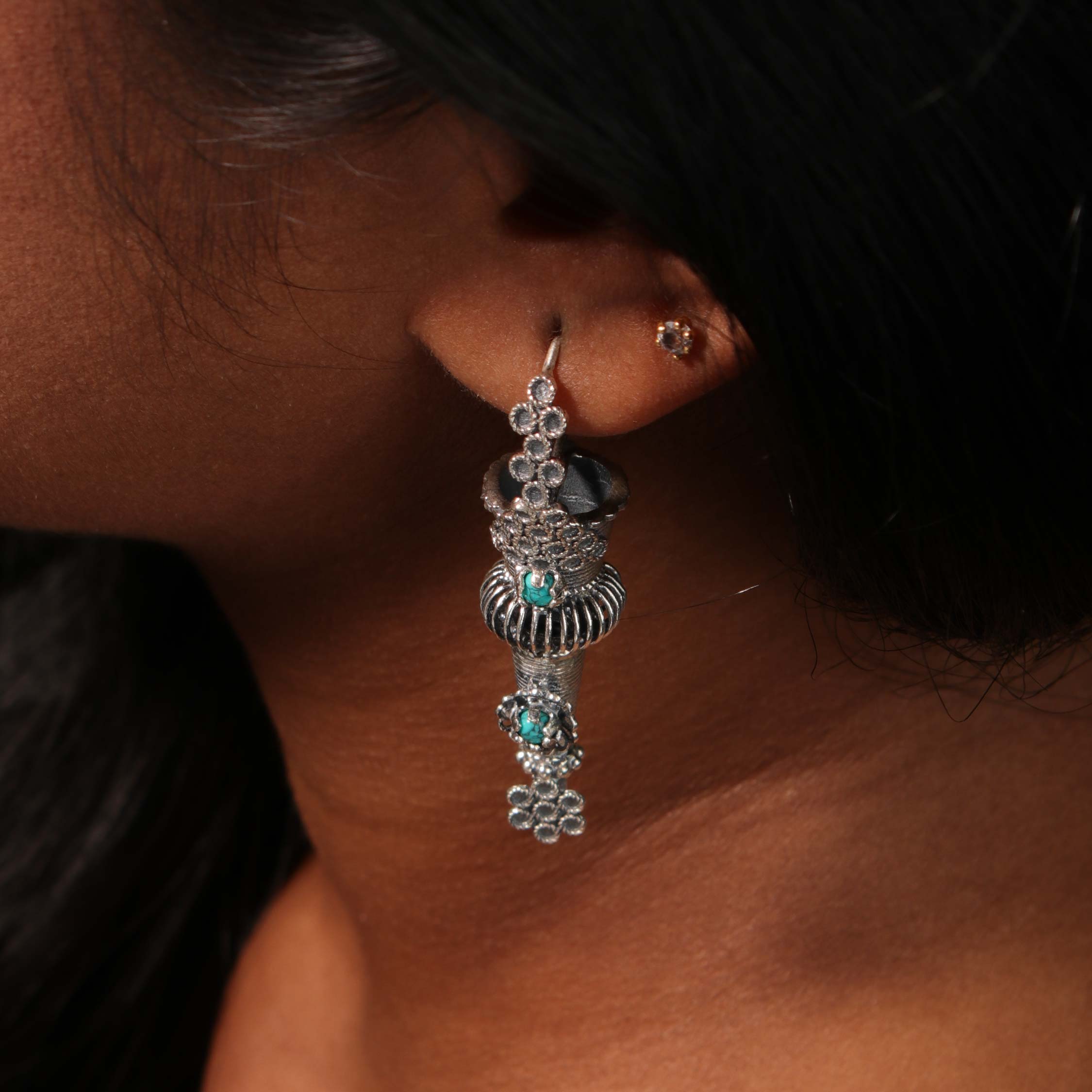 Nagali silver earrings by Moha - Image 3