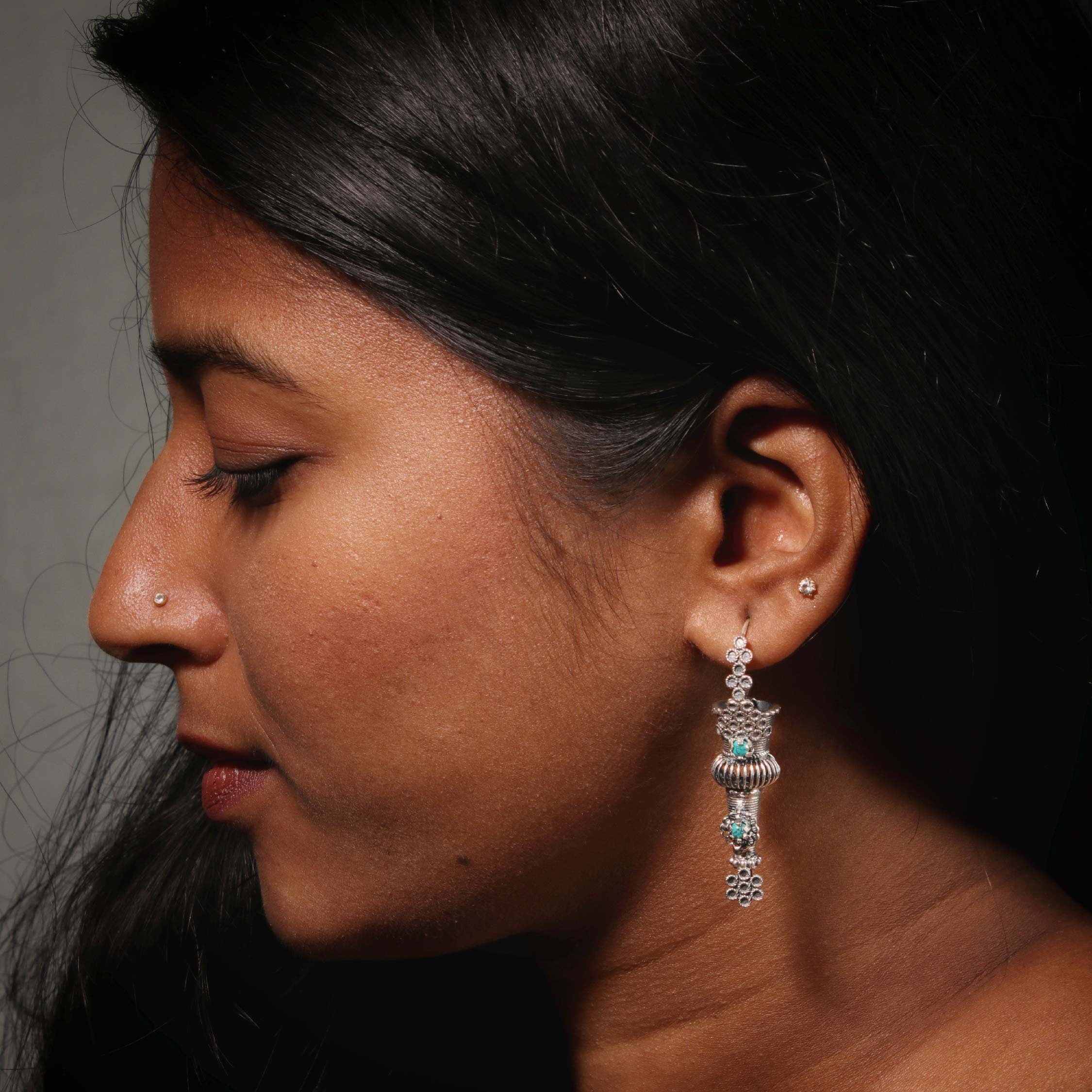 Nagali silver earrings by Moha - Image 4