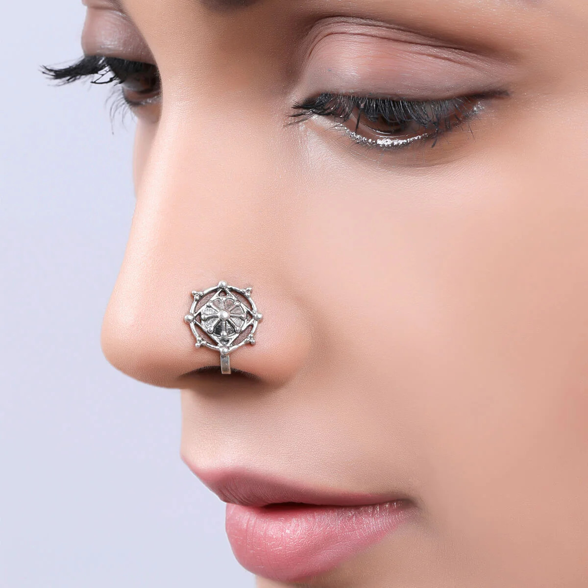 Naksh Silver Nosepin by MOHA - Image 8